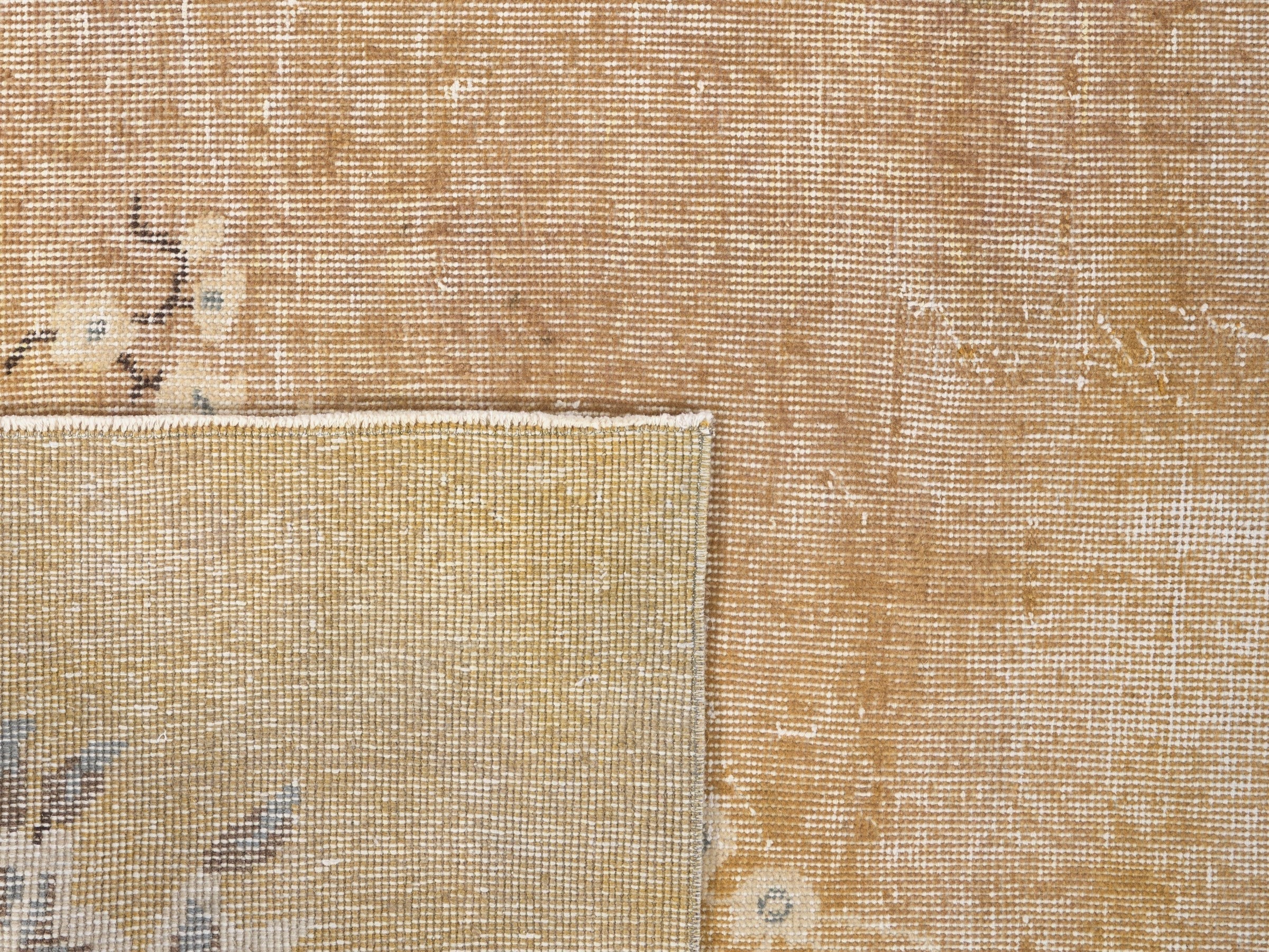 Turkish Isparta area rug in tan and sage, view 10 of 10