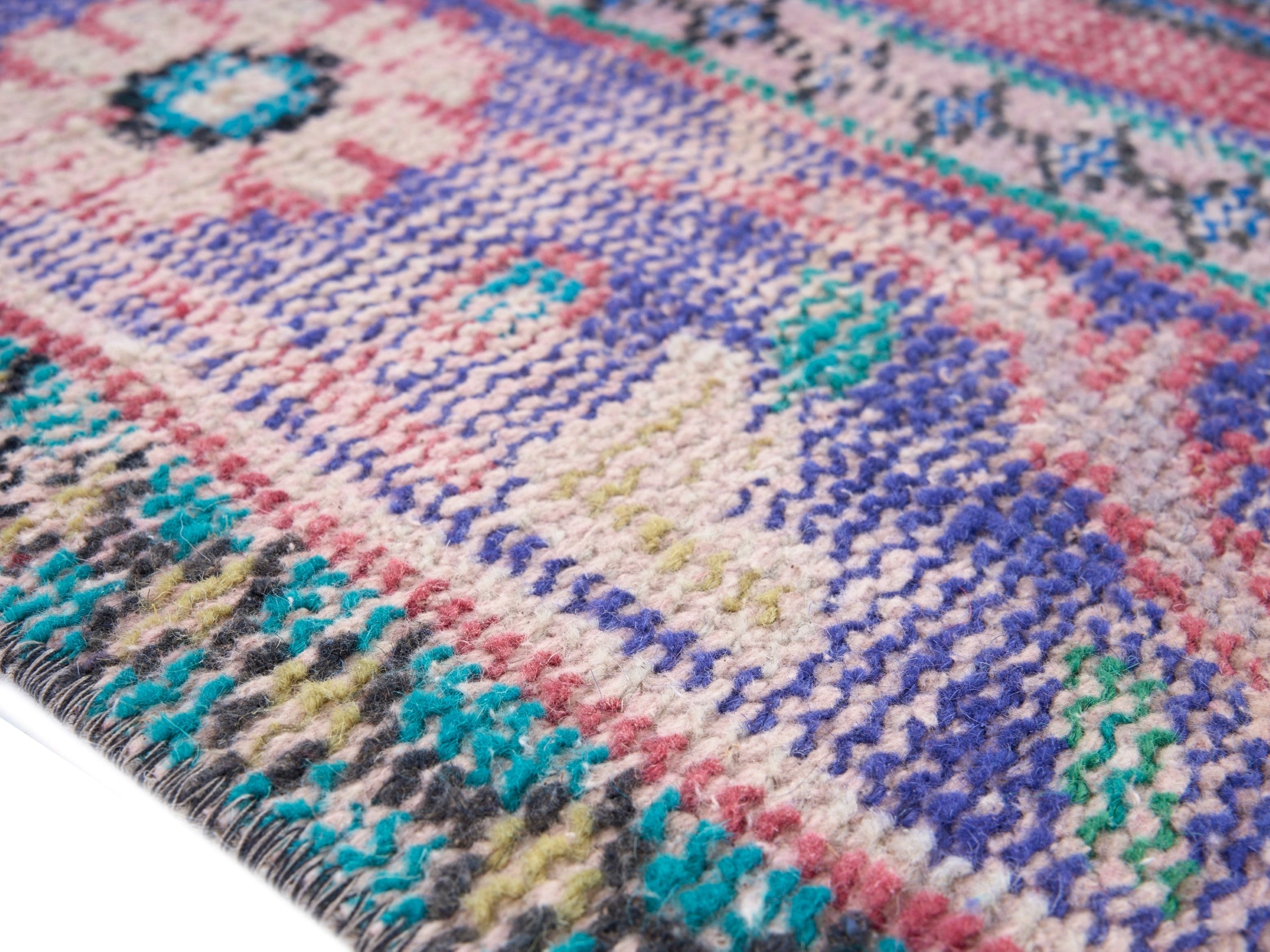 Turkish Manisa area rug in faded red and plum, view 6 of 10