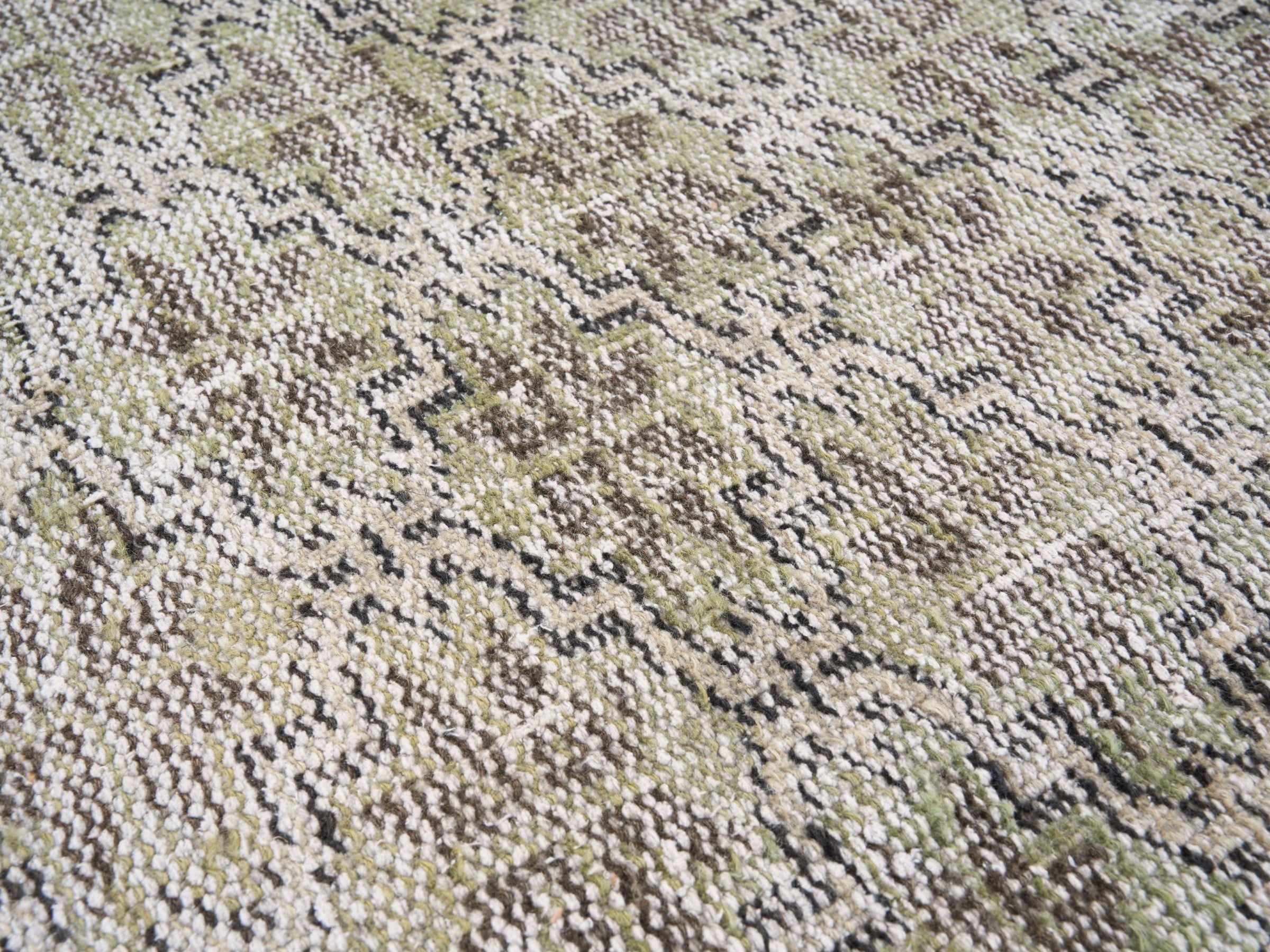 Turkish Manisa area rug in taupe and greige, view 7 of 10