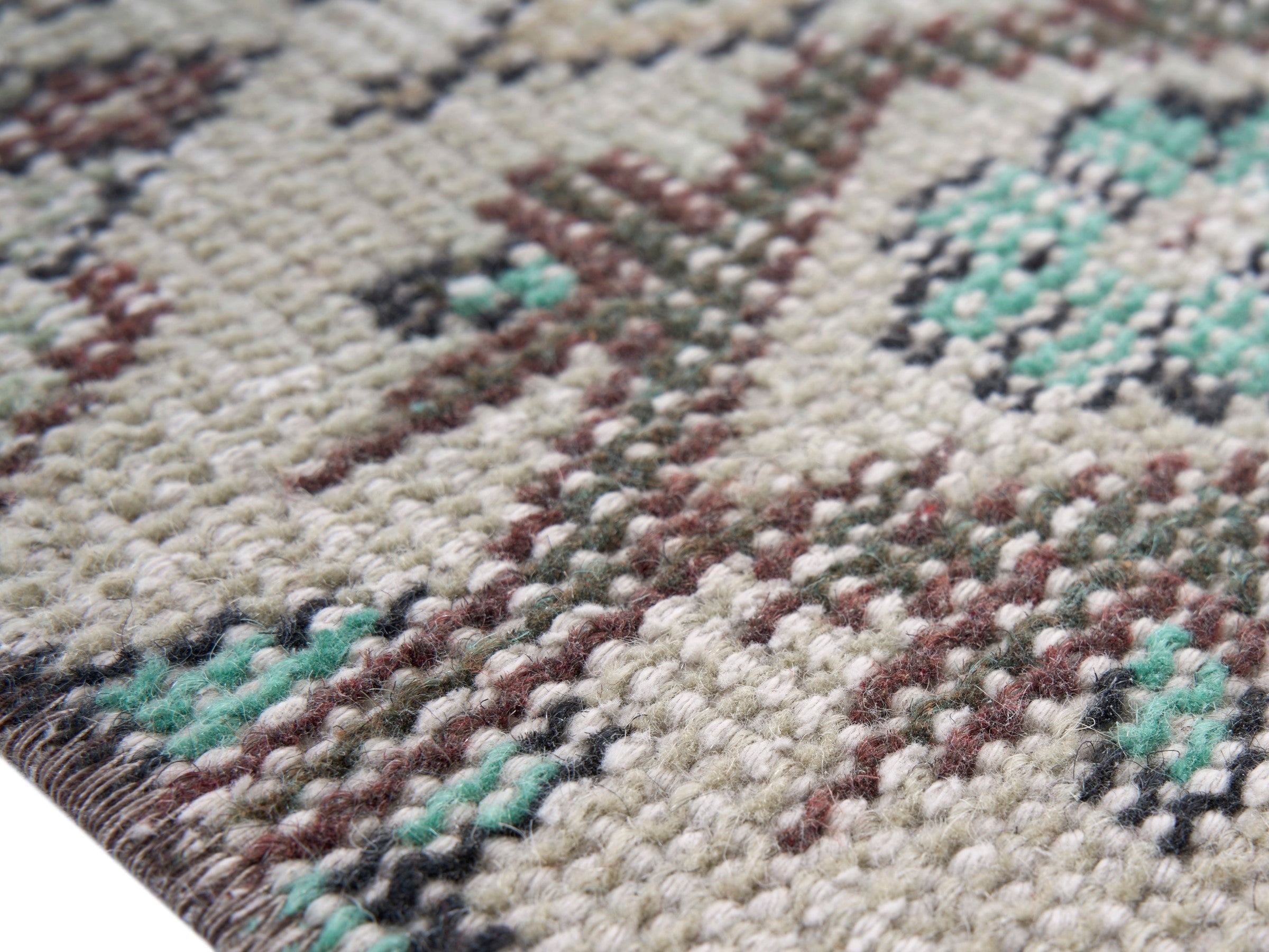 Turkish Manisa area rug in cream and greige, view 6 of 10