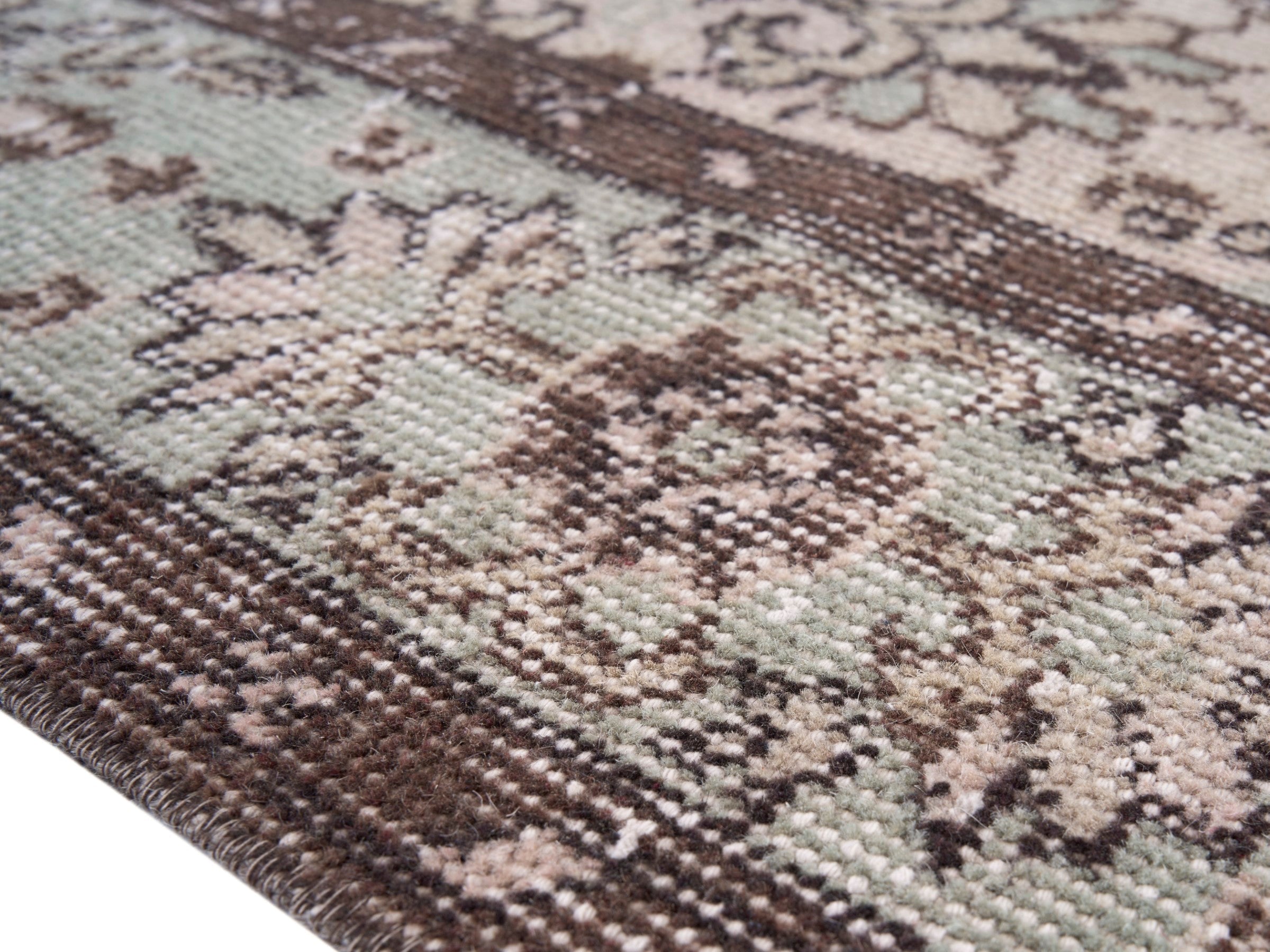 Turkish Isparta area rug in cream and greige, view 6 of 10
