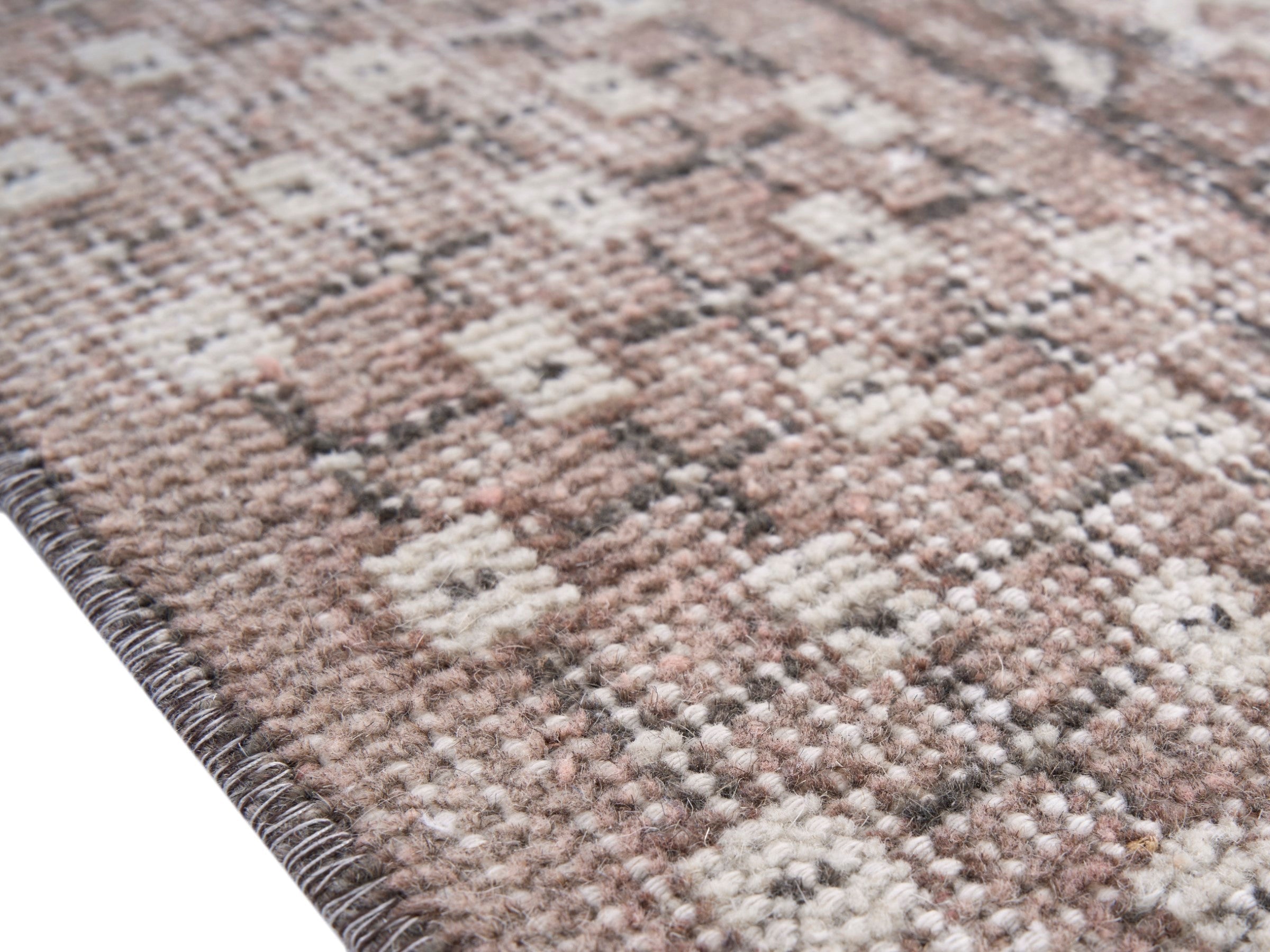 Turkish Isparta area rug in ivory and greige, view 6 of 10
