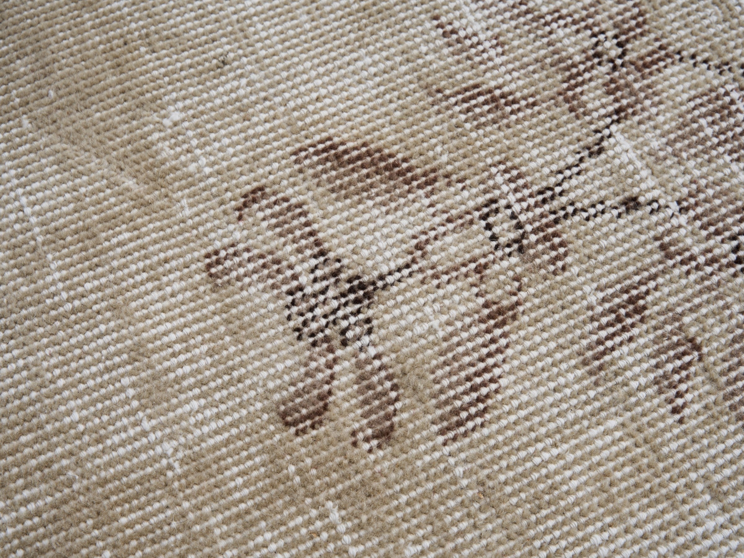 Turkish Isparta area rug in cream and greige, view 7 of 10