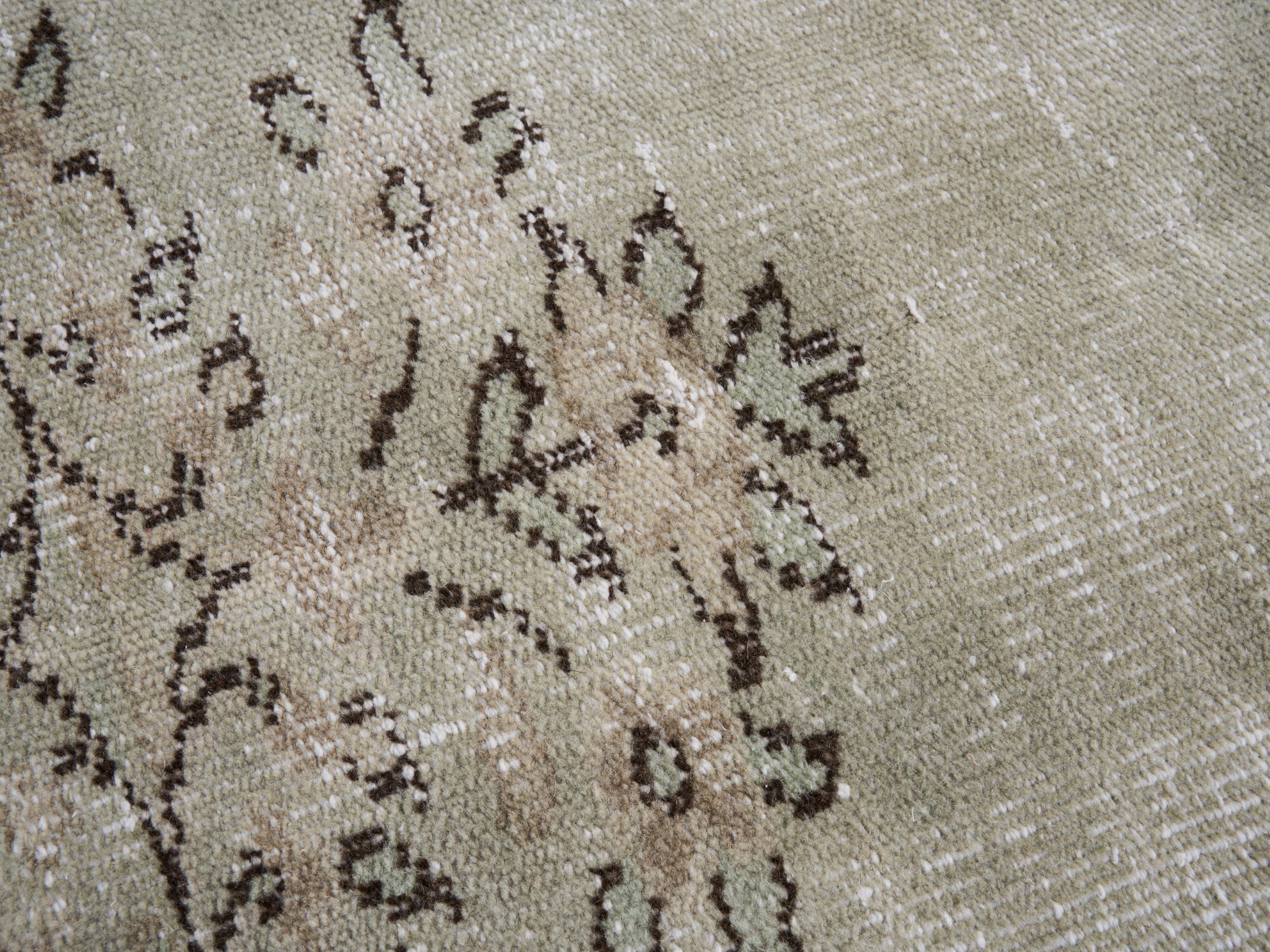 Turkish Manisa area rug in greige, view 7 of 10
