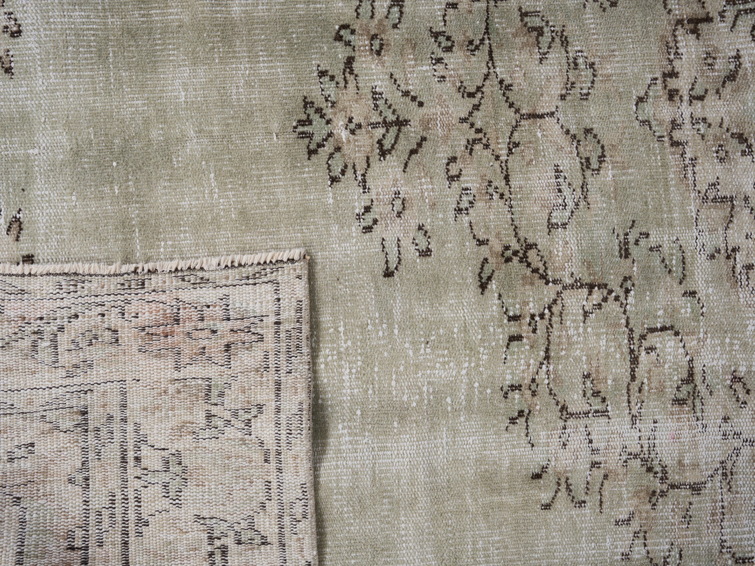 Turkish Manisa area rug in greige, view 10 of 10