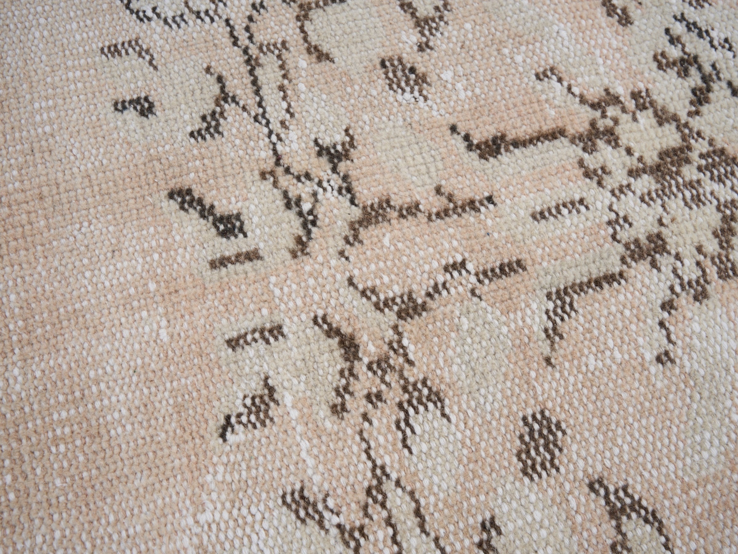 Turkish Manisa area rug in cream and taupe, view 7 of 10