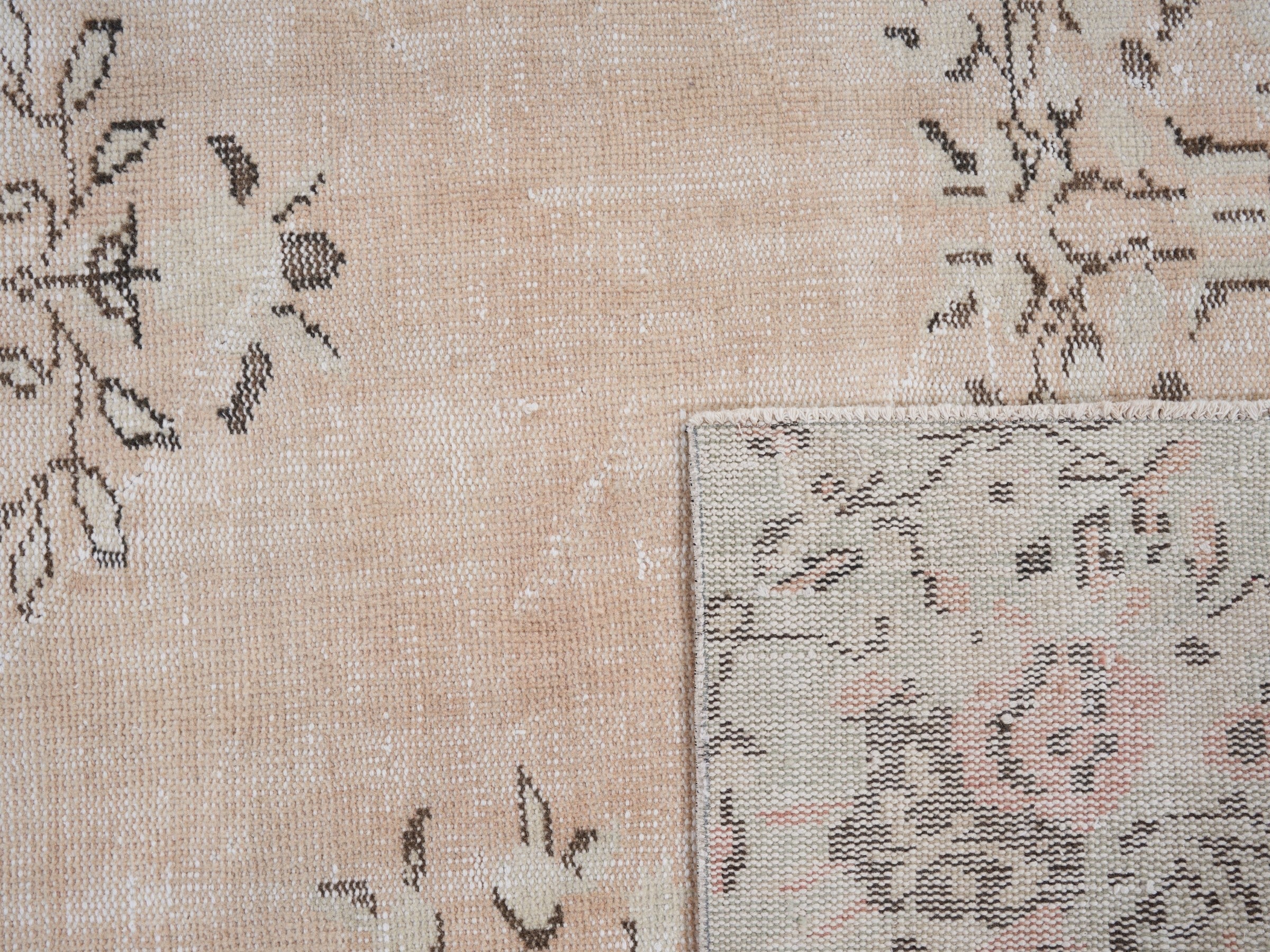 Turkish Manisa area rug in cream and taupe, view 10 of 10
