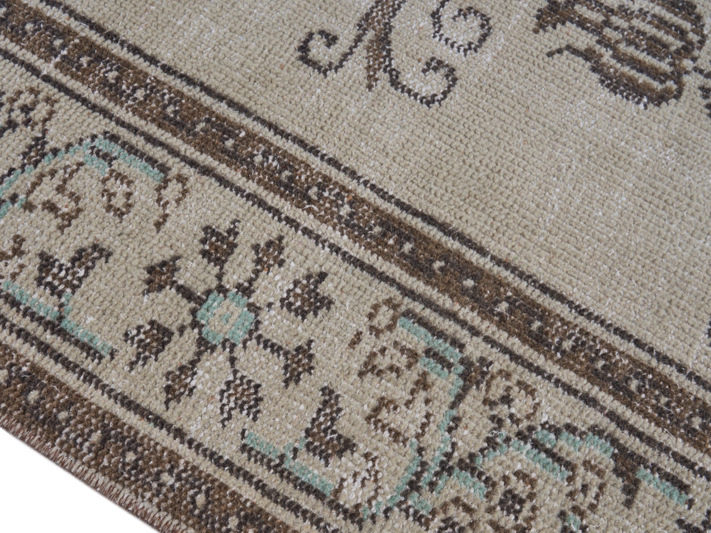 Turkish Manisa oversized rug in ivory and greige, view 7 of 10