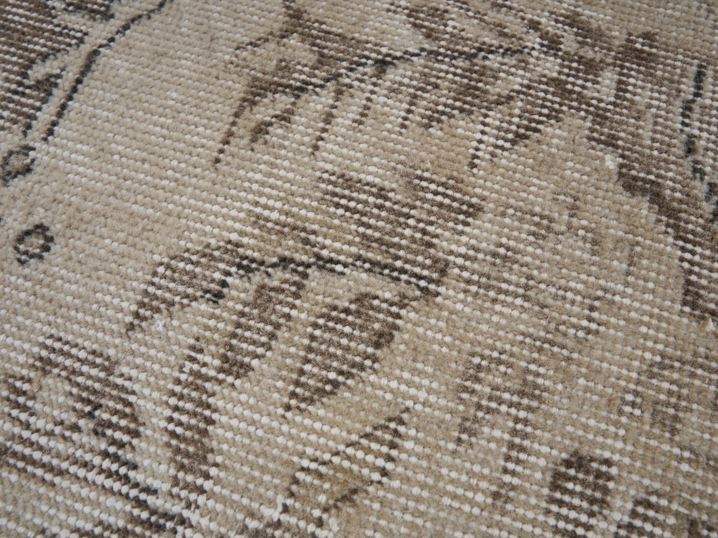 Turkish Isparta area rug in cream and greige, view 7 of 9