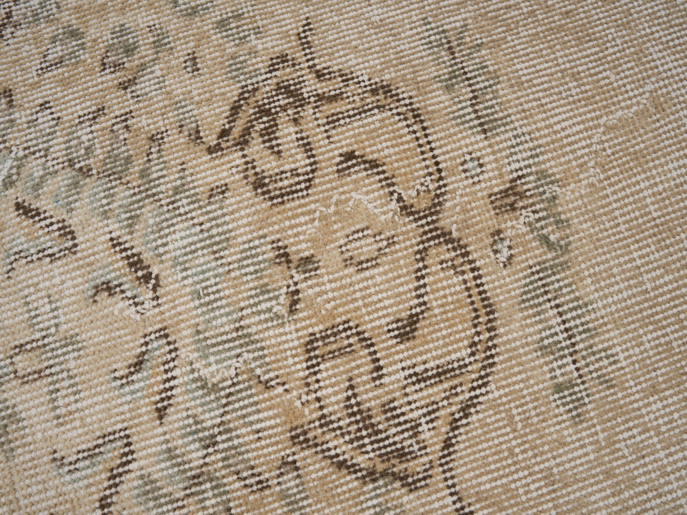 Turkish Isparta area rug in taupe and greige, view 7 of 10