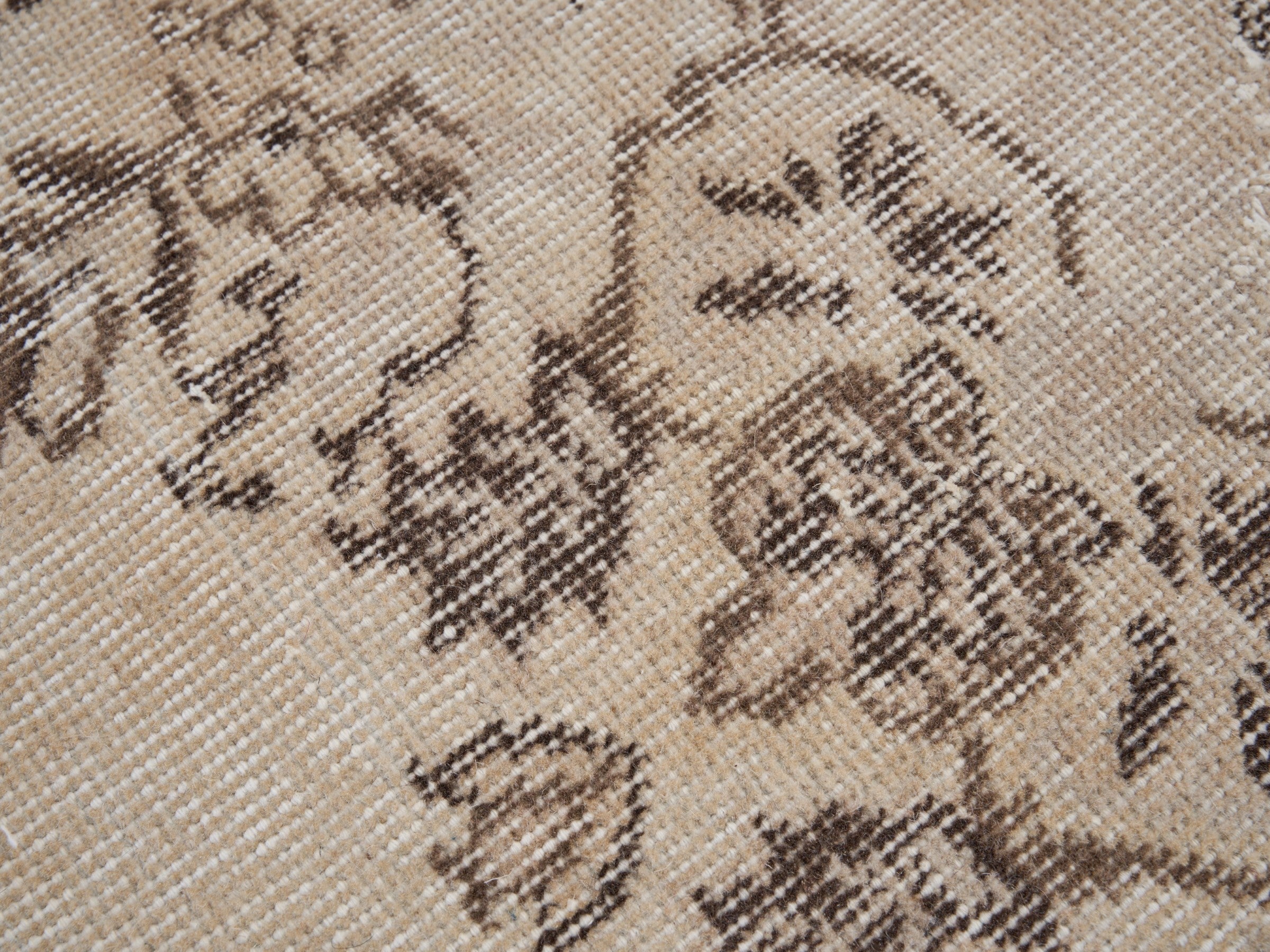 Turkish Isparta area rug in cream and greige, view 7 of 10