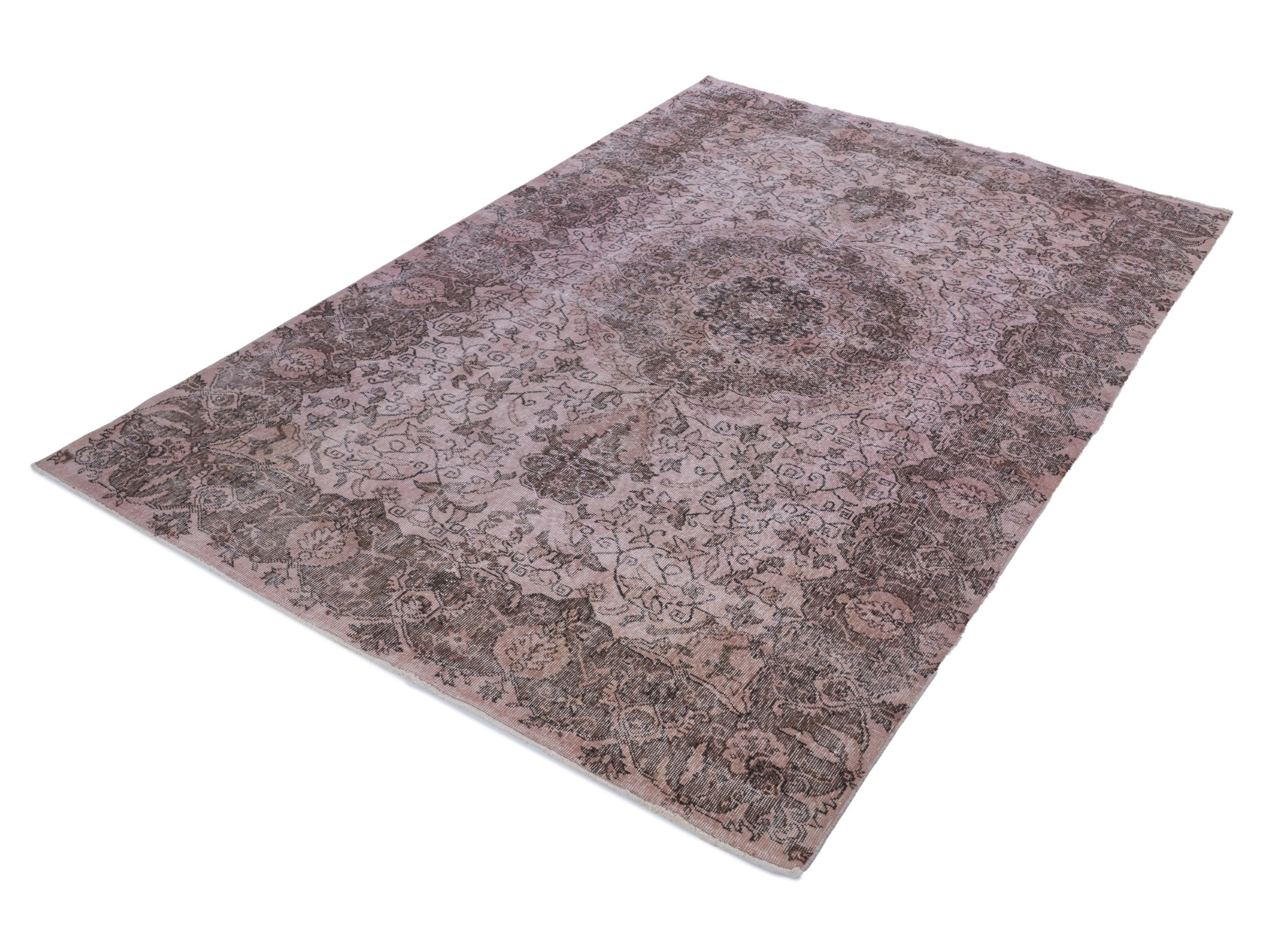 Turkish Isparta area rug in greige and taupe, view 3 of 10