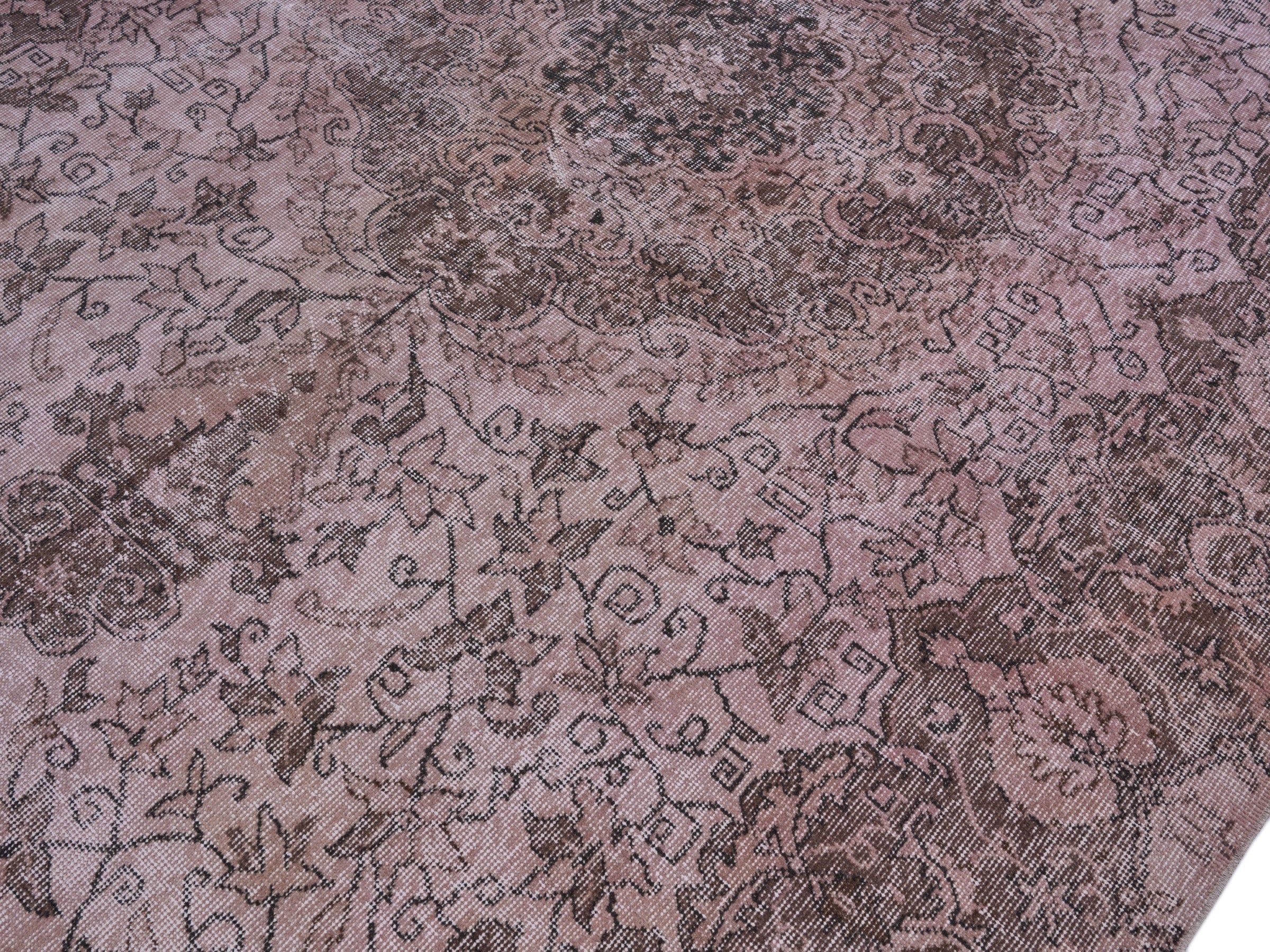 Turkish Isparta area rug in greige and taupe, view 5 of 10