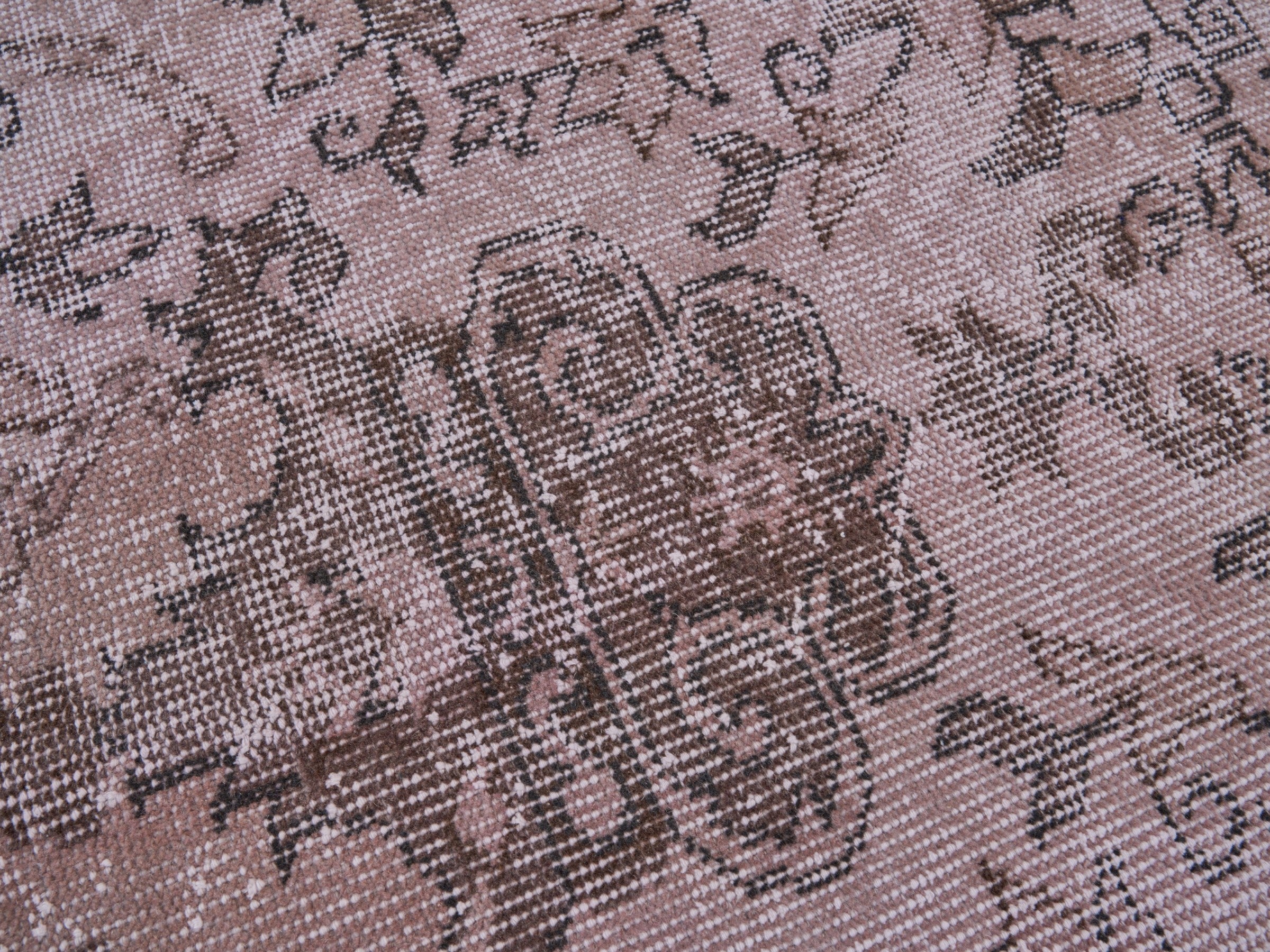 Turkish Isparta area rug in greige and taupe, view 7 of 10