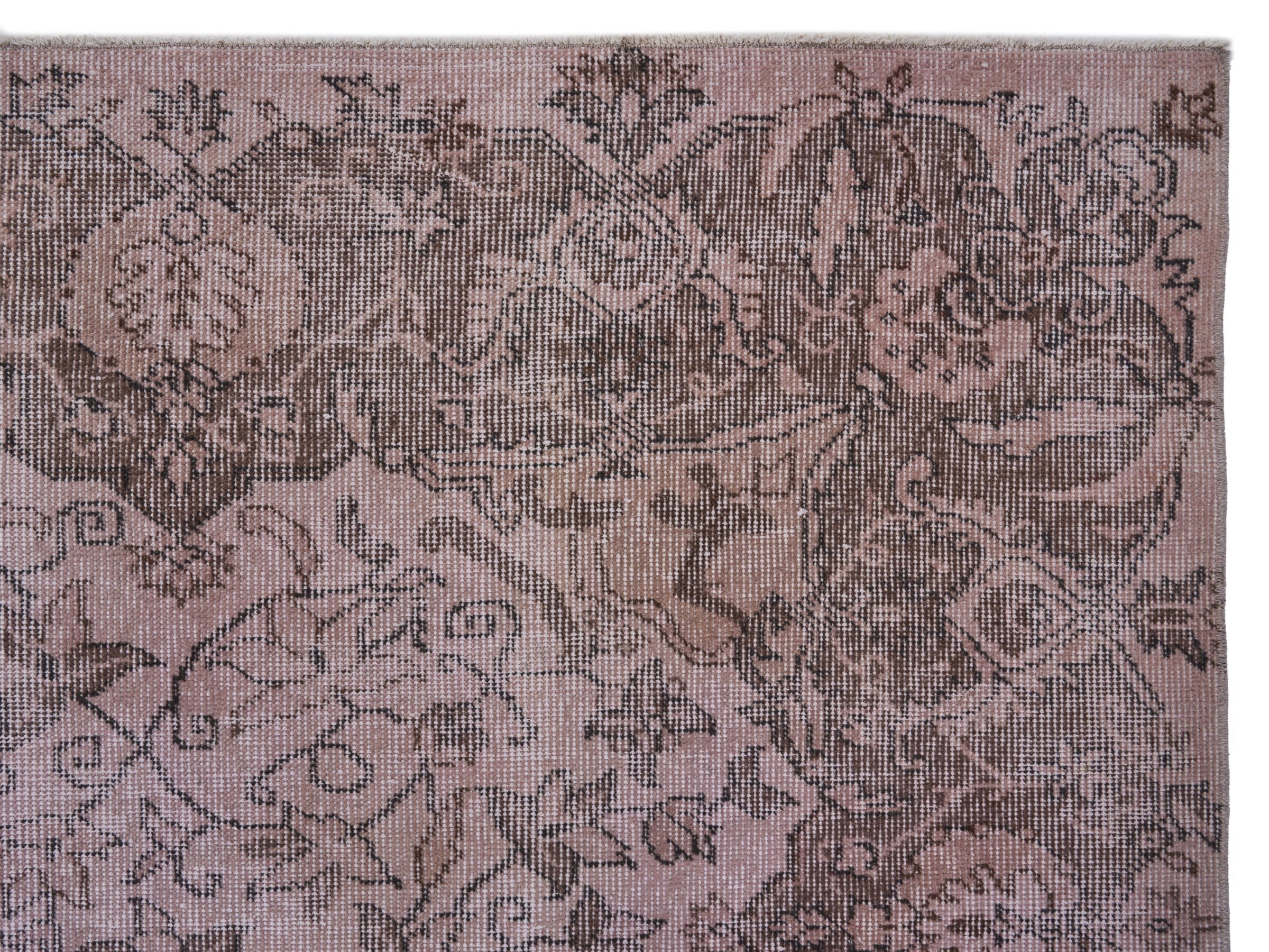 Turkish Isparta area rug in greige and taupe, view 8 of 10