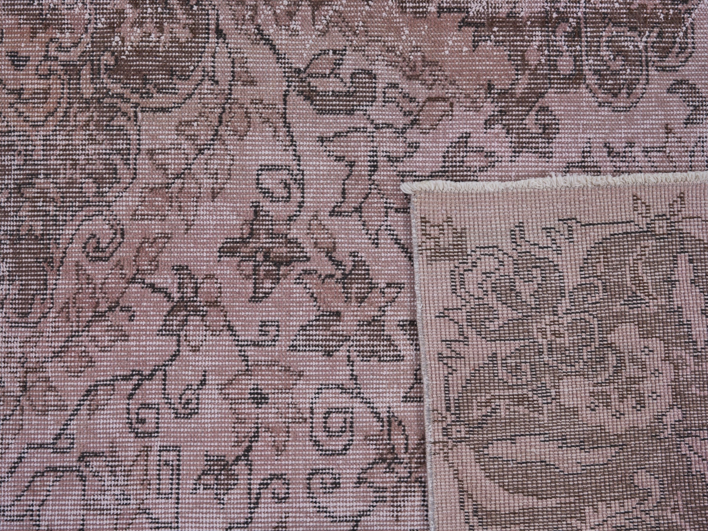 Turkish Isparta area rug in greige and taupe, view 10 of 10
