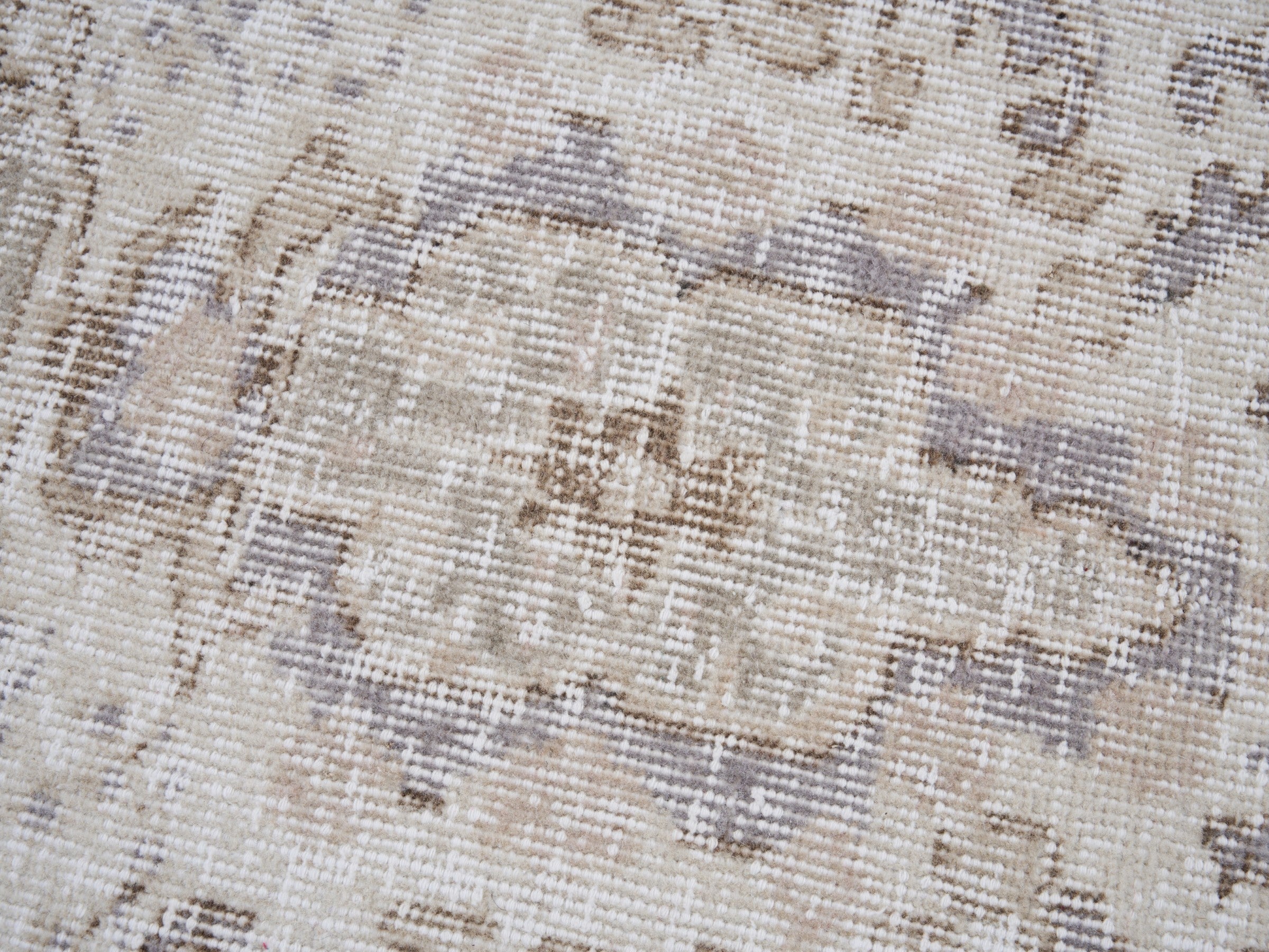 Turkish Isparta area rug in cream and taupe, view 7 of 10