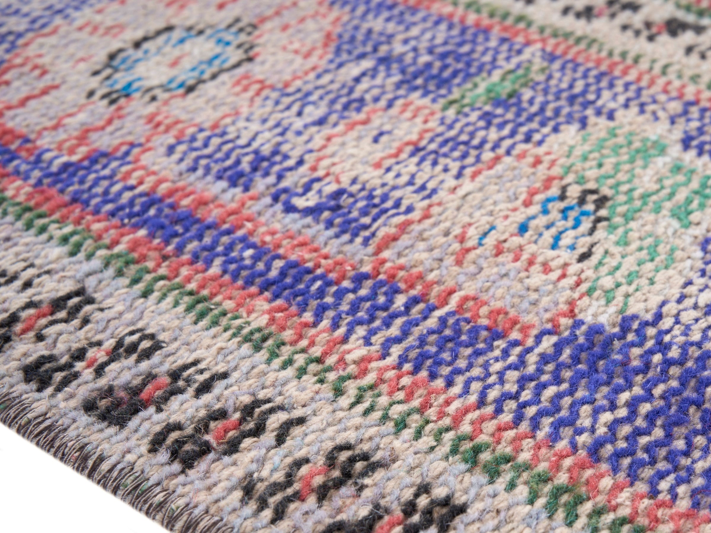 Turkish Manisa area rug in faded red and plum, view 6 of 10