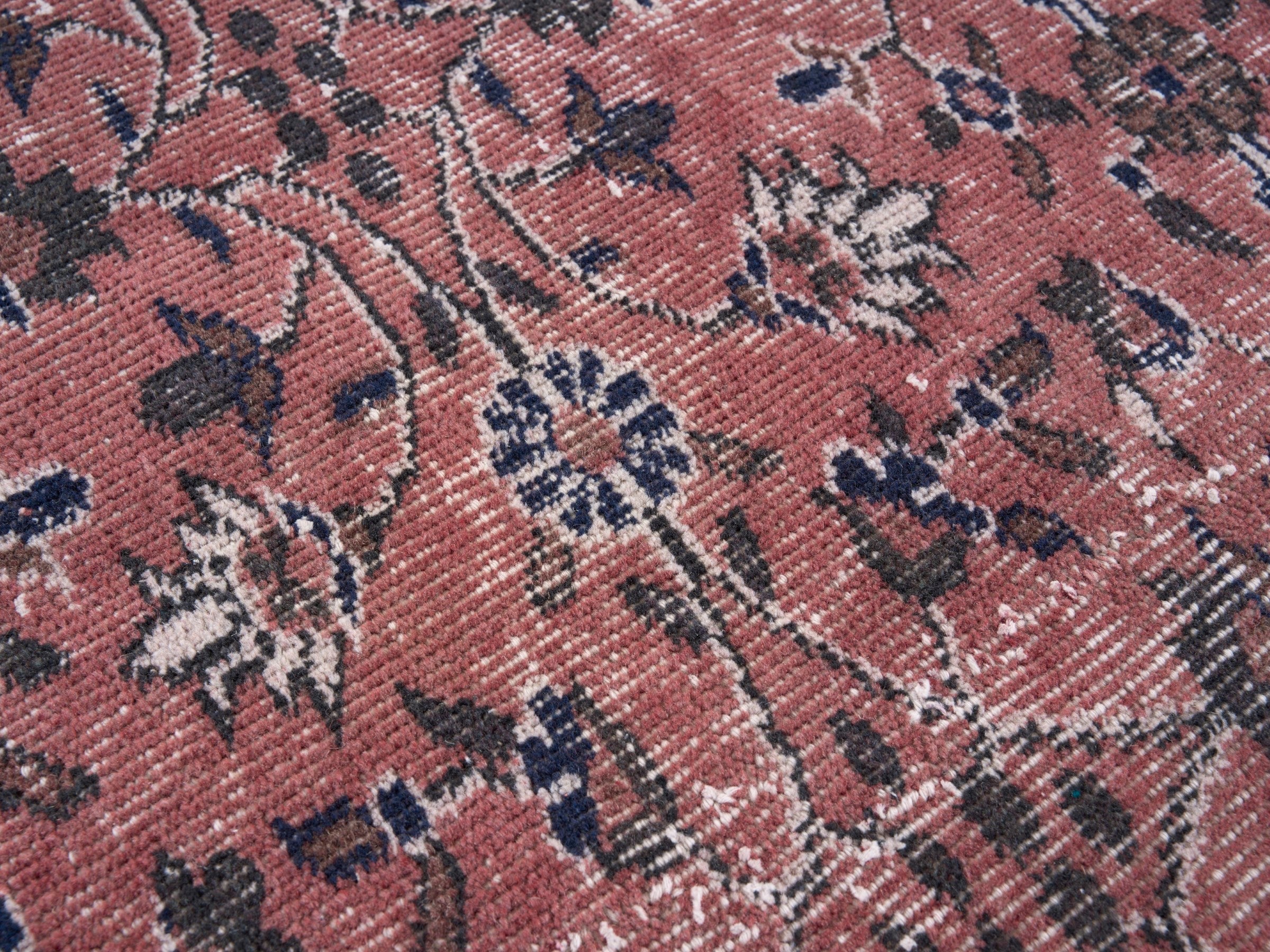 Turkish Isparta area rug in rust and cream, view 7 of 10