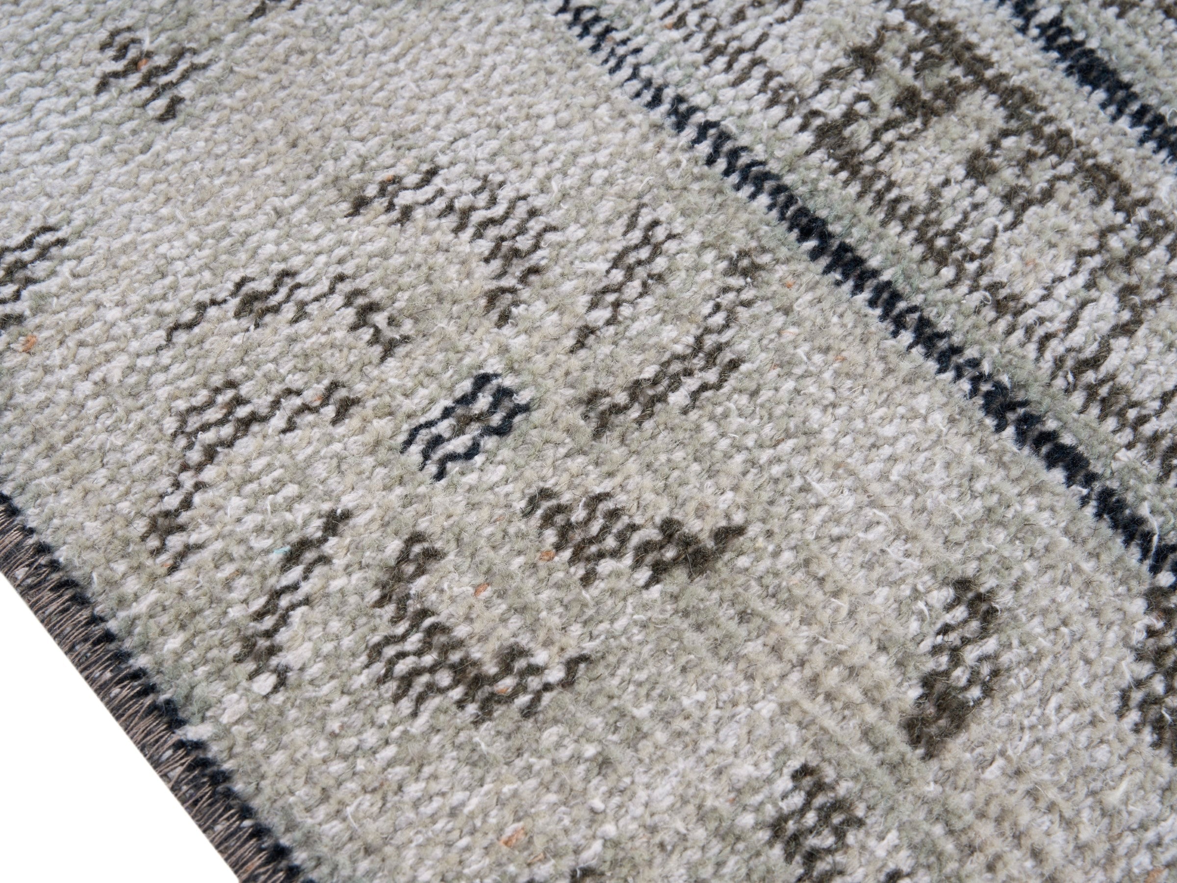 Turkish Manisa area rug in cream and greige, view 6 of 10