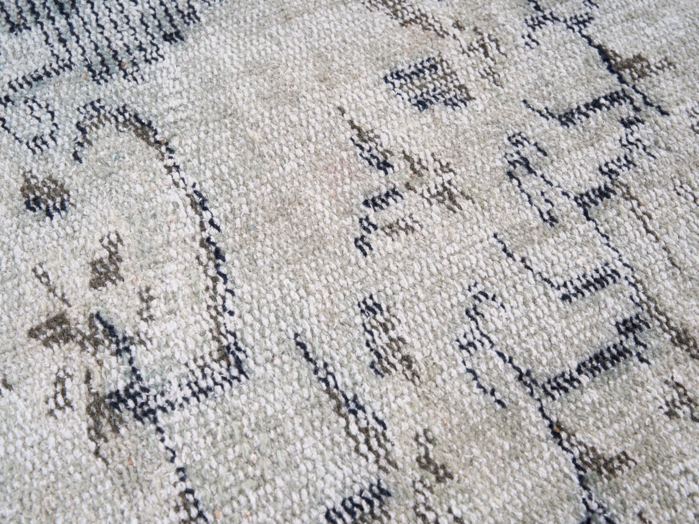 Turkish Manisa area rug in cream and greige, view 7 of 10