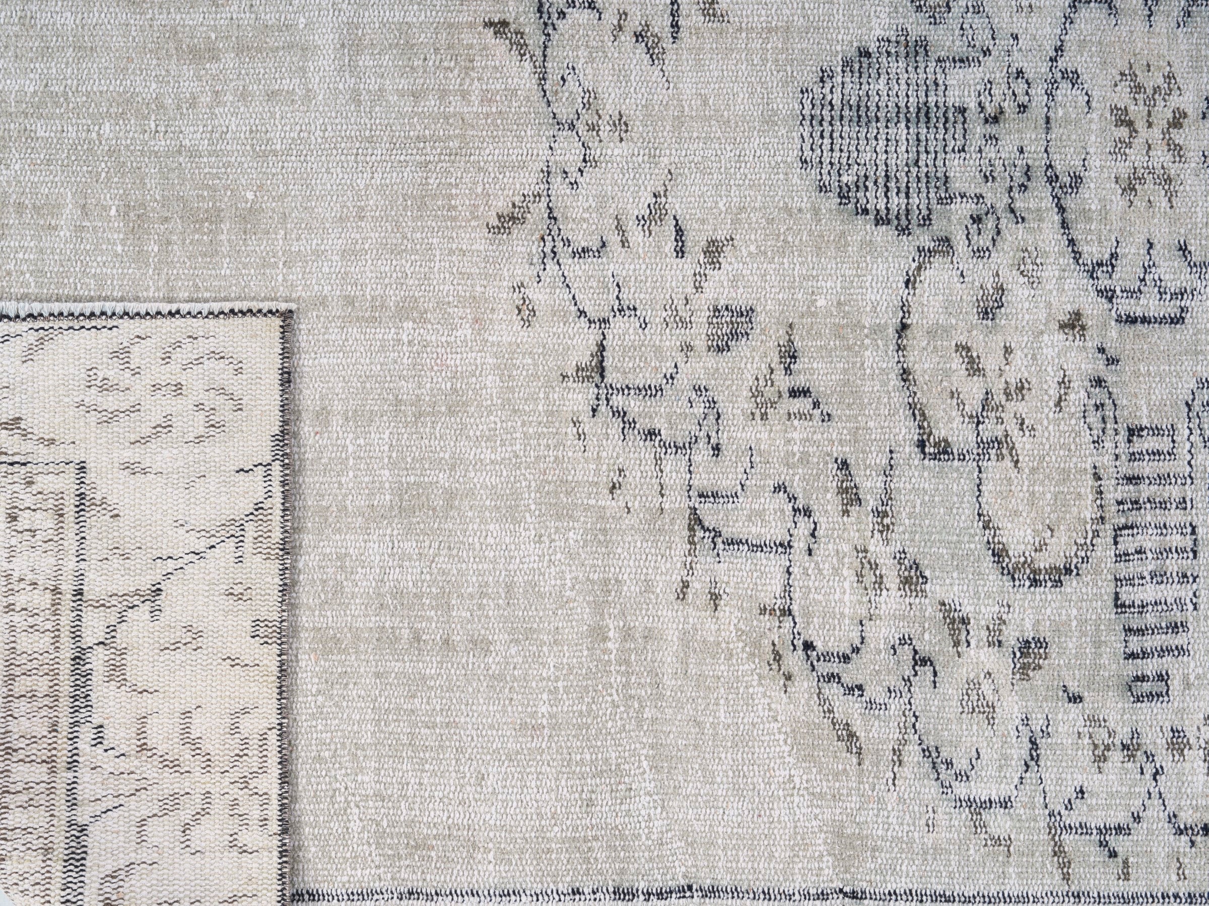 Turkish Manisa area rug in cream and greige, view 10 of 10