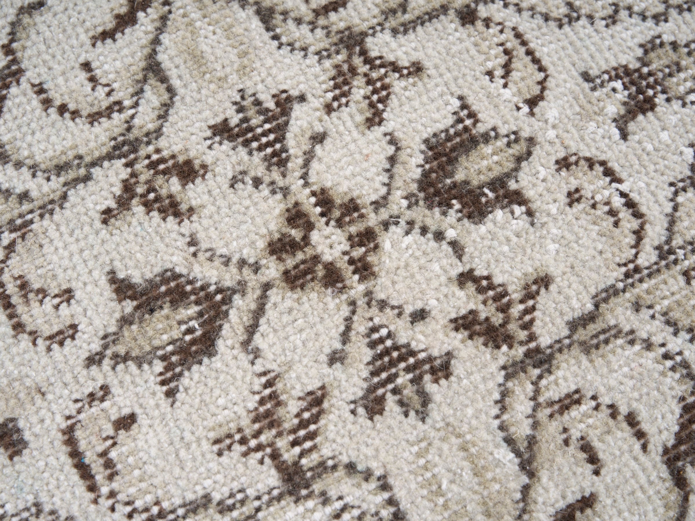 Turkish Isparta runner rug in cream and tan, view 7 of 10