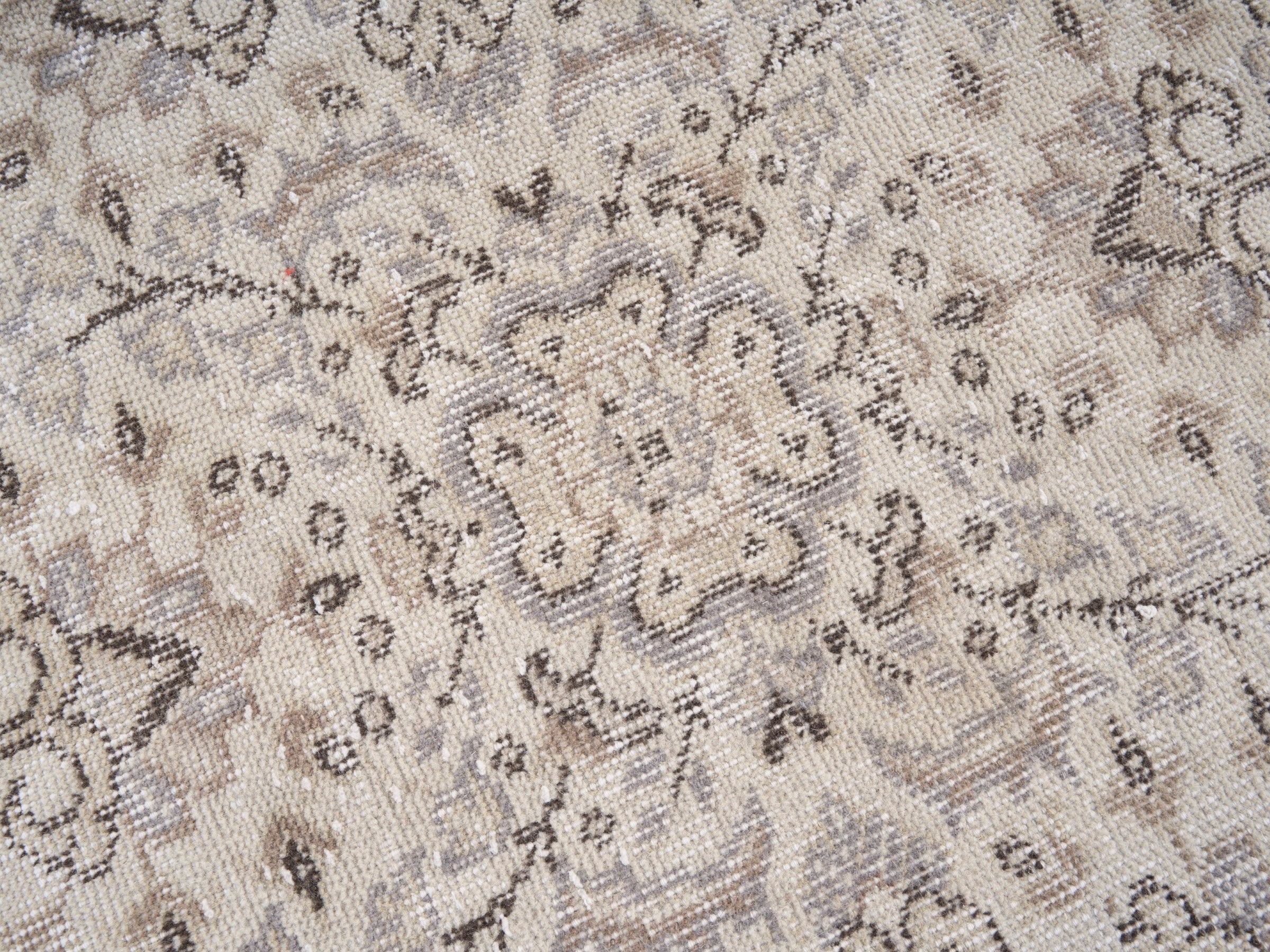Turkish Isparta area rug in greige and taupe, view 7 of 10