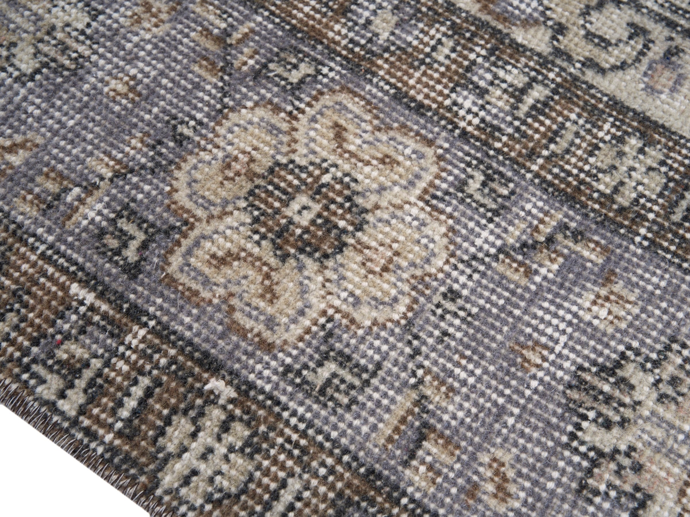 Turkish Isparta area rug in ivory and sage, view 6 of 10