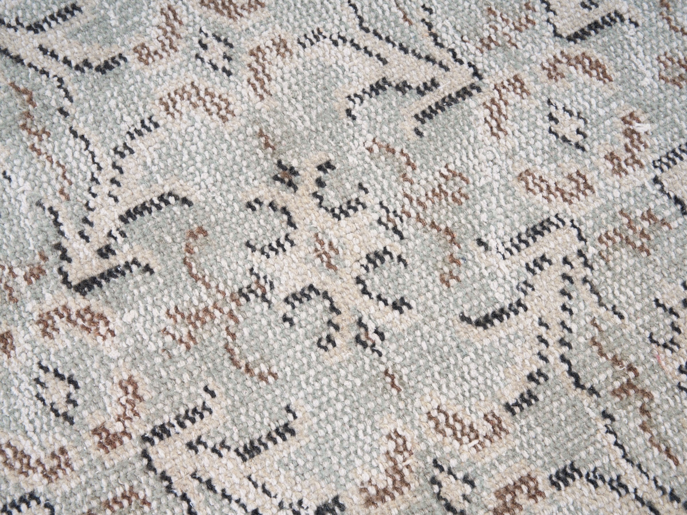 Turkish Manisa area rug in greige and taupe, view 7 of 10