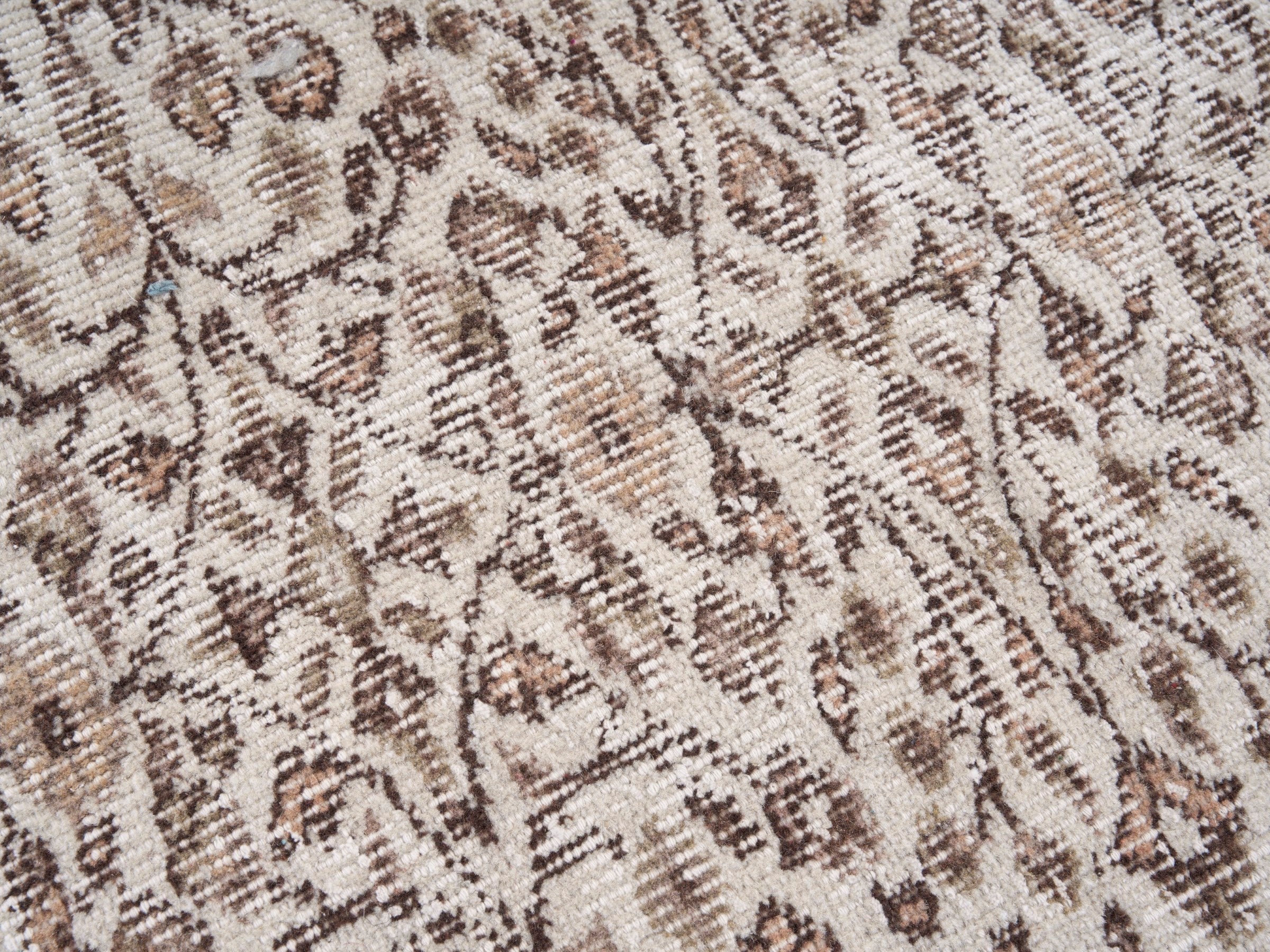 Turkish Isparta area rug in cream and terracotta, view 7 of 10