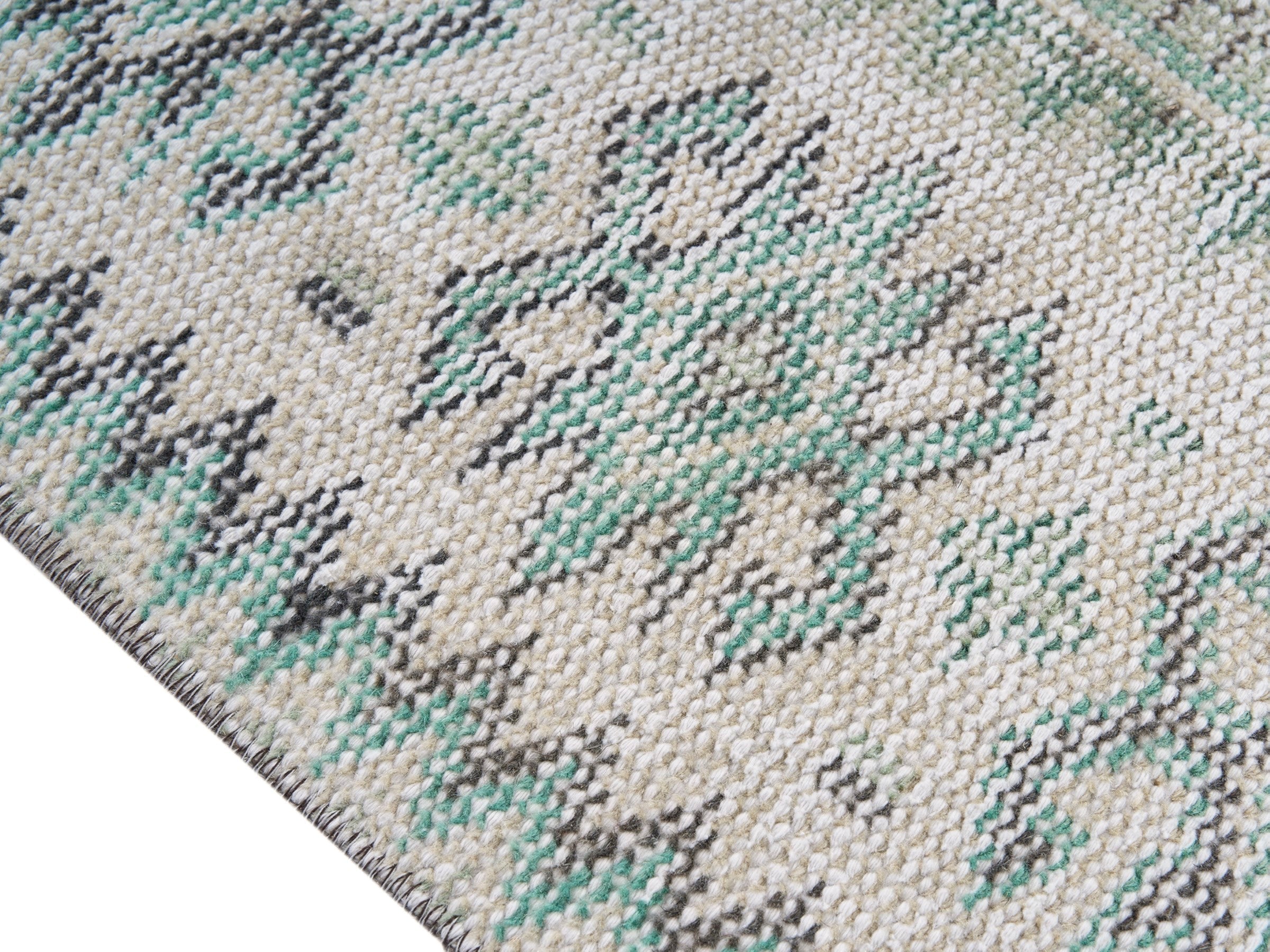 Turkish Manisa area rug in cream and greige, view 6 of 10