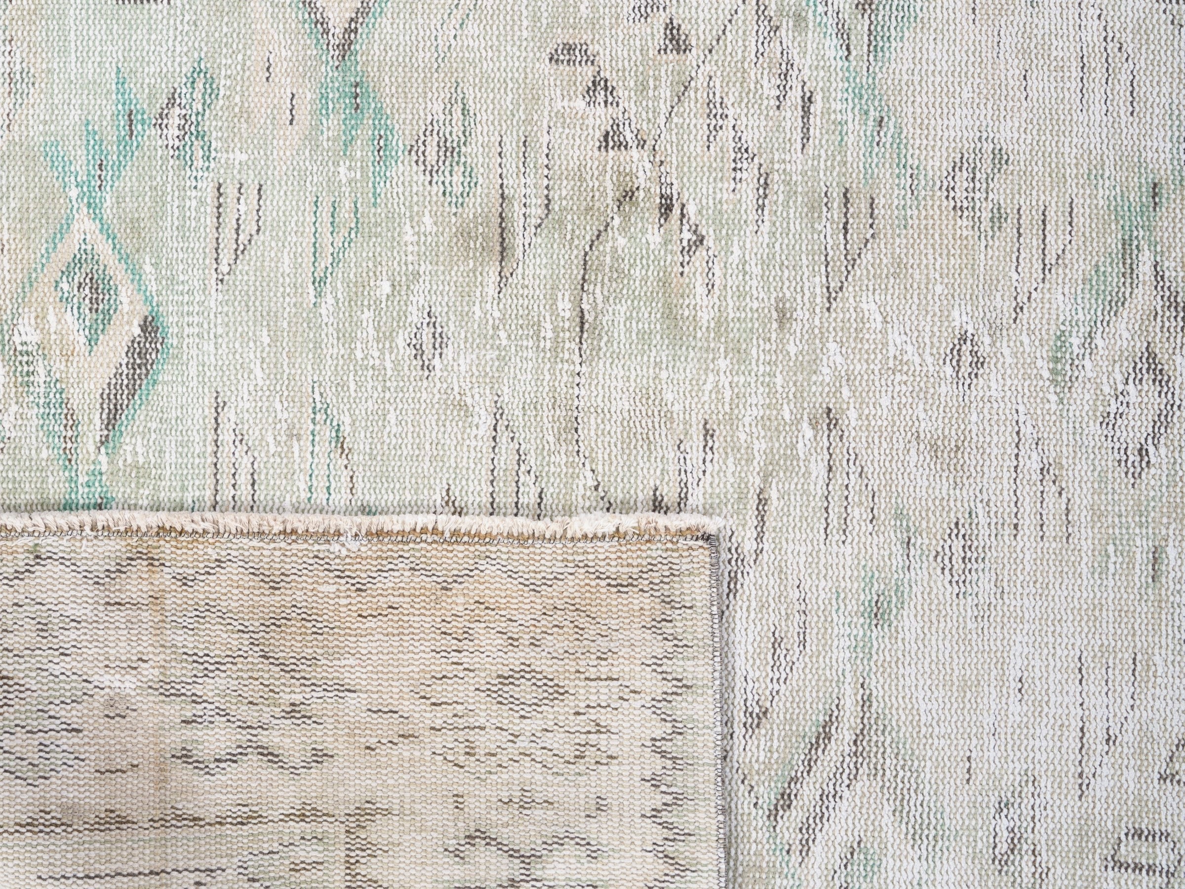 Turkish Manisa area rug in cream and greige, view 10 of 10