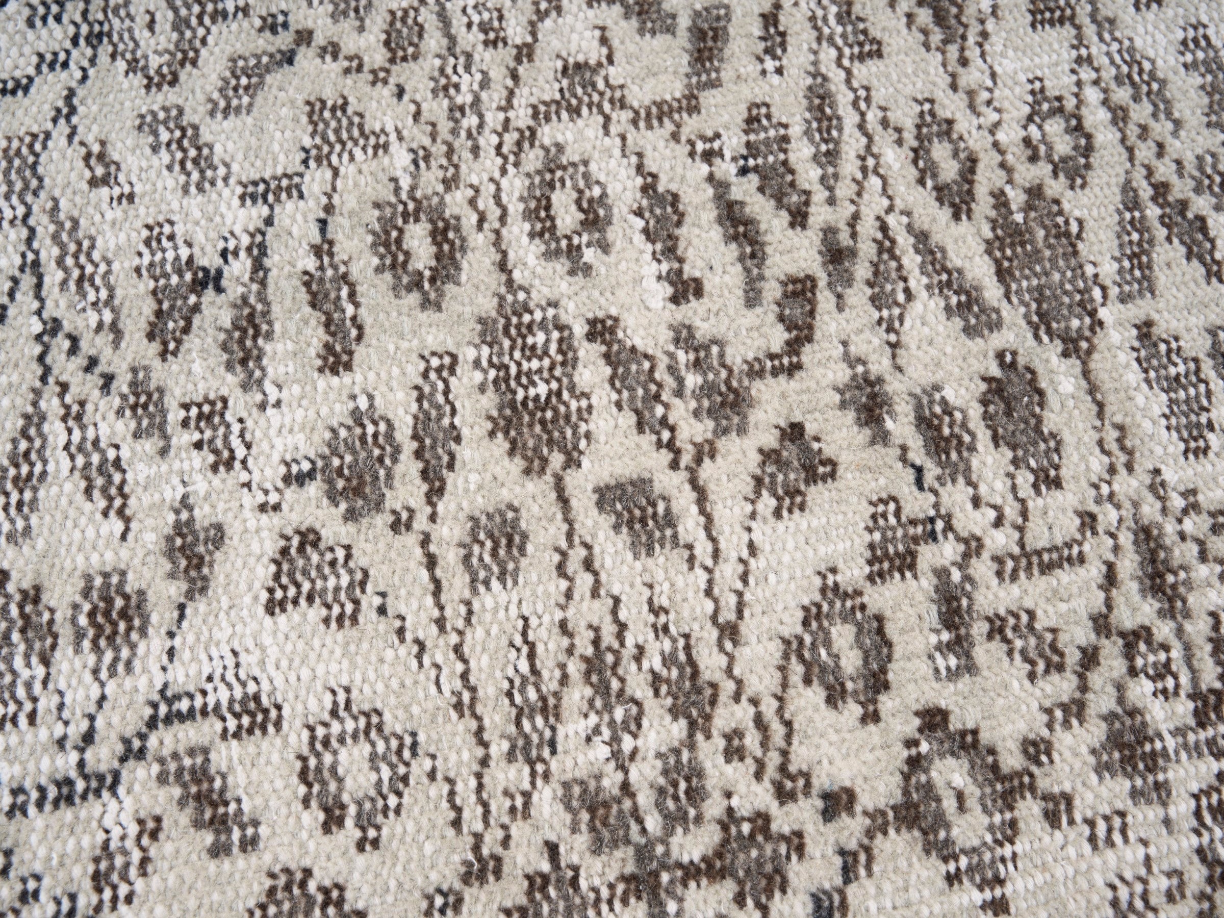 Turkish Manisa area rug in taupe and greige, view 7 of 10