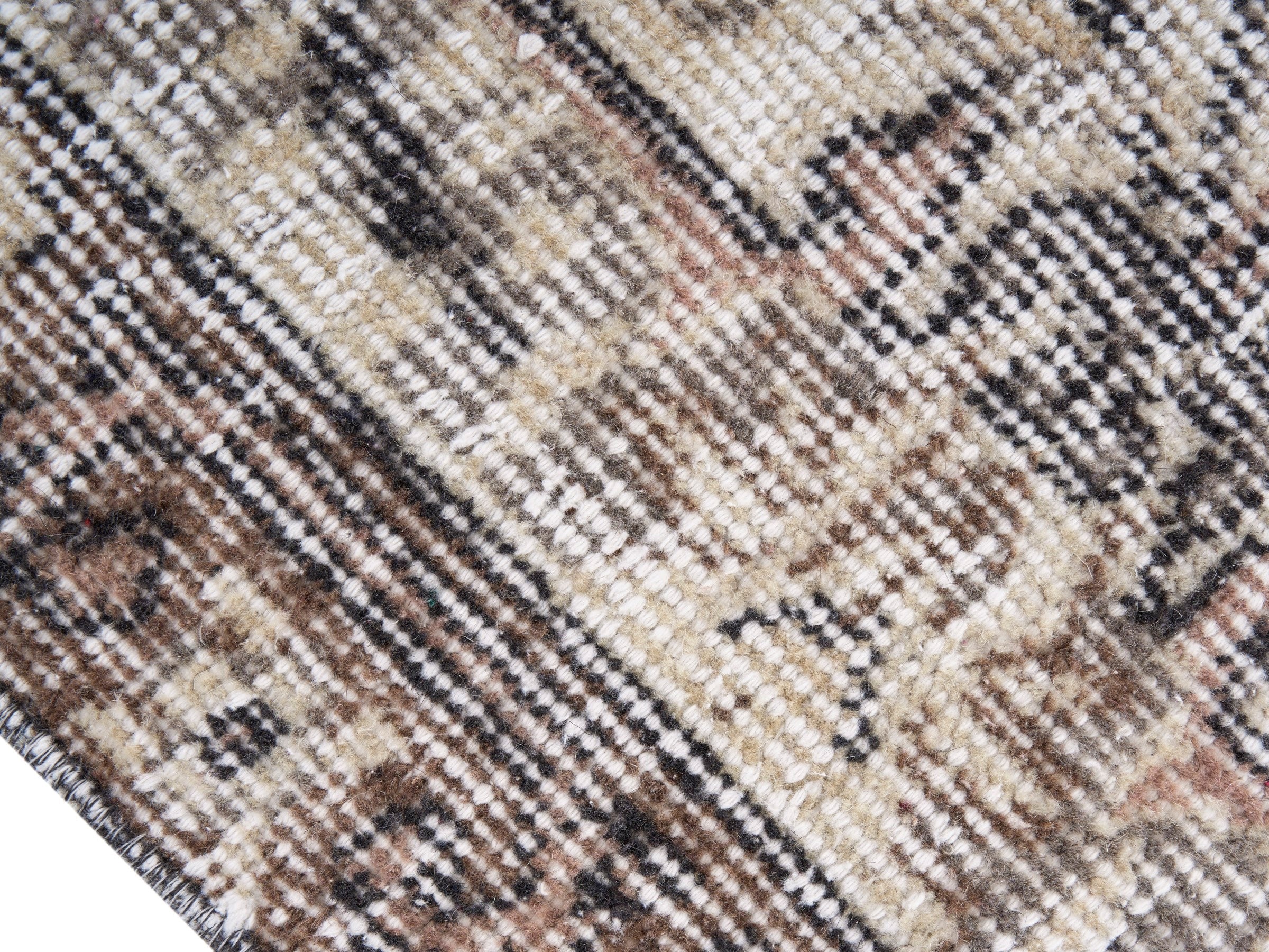 Turkish Isparta area rug in cream and greige, view 6 of 10