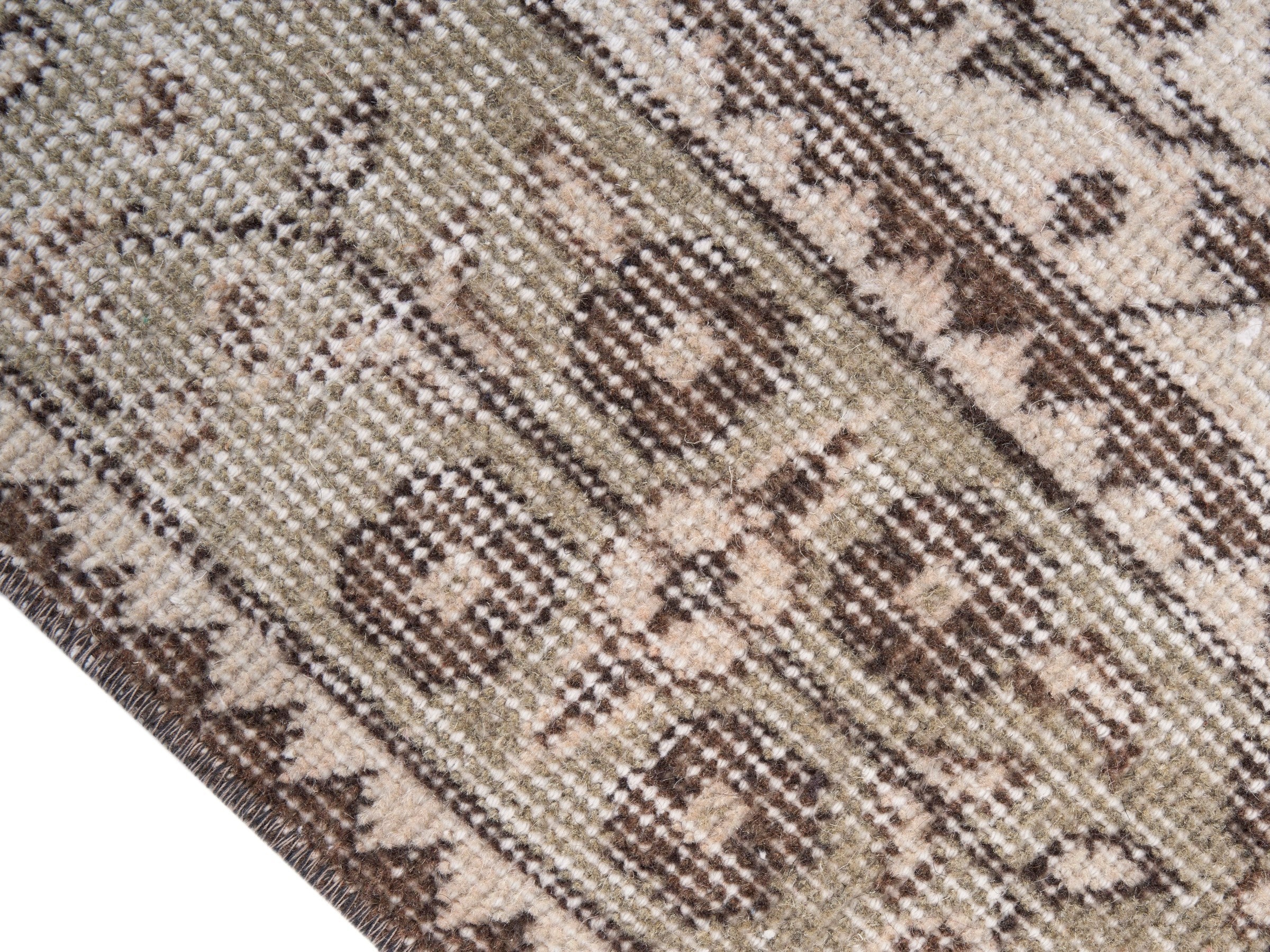Turkish Isparta area rug in light gray and greige, view 6 of 10