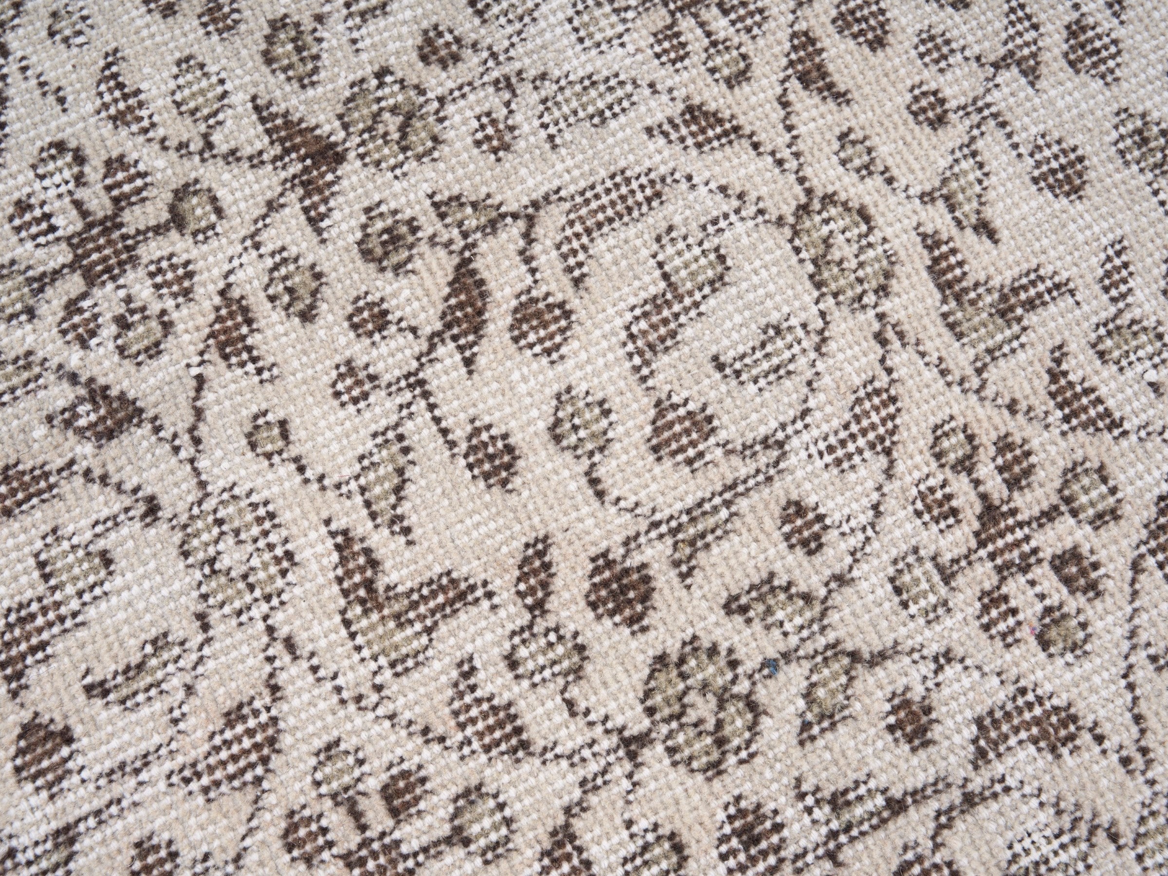 Turkish Isparta area rug in light gray and greige, view 7 of 10
