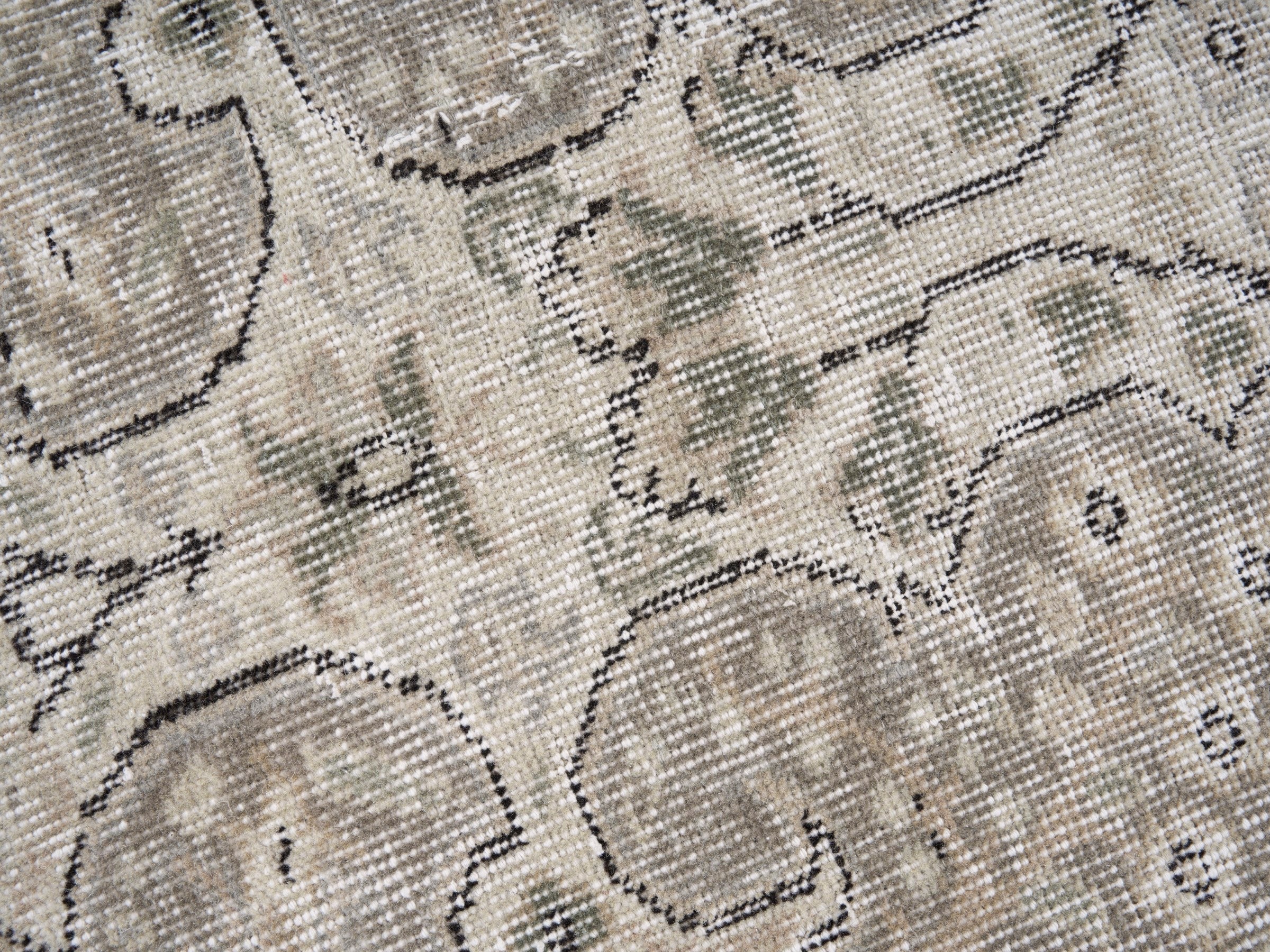 Turkish Isparta area rug in taupe and stone, view 7 of 10
