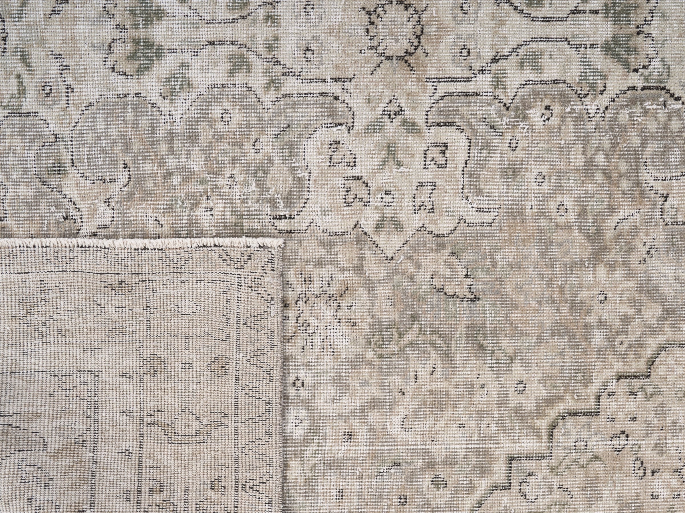 Turkish Isparta area rug in taupe and stone, view 10 of 10