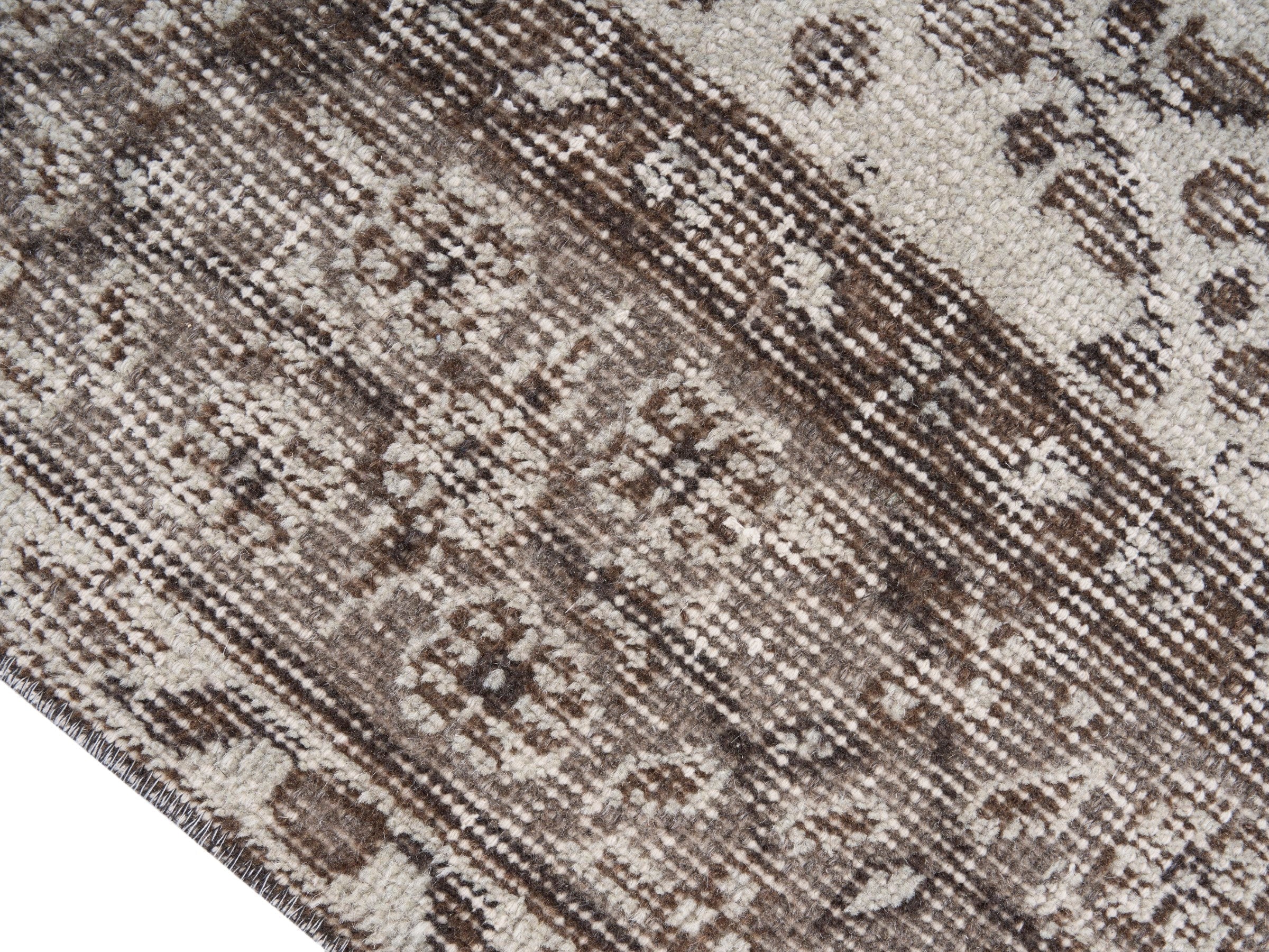 Turkish Isparta area rug in cream and greige, view 6 of 10