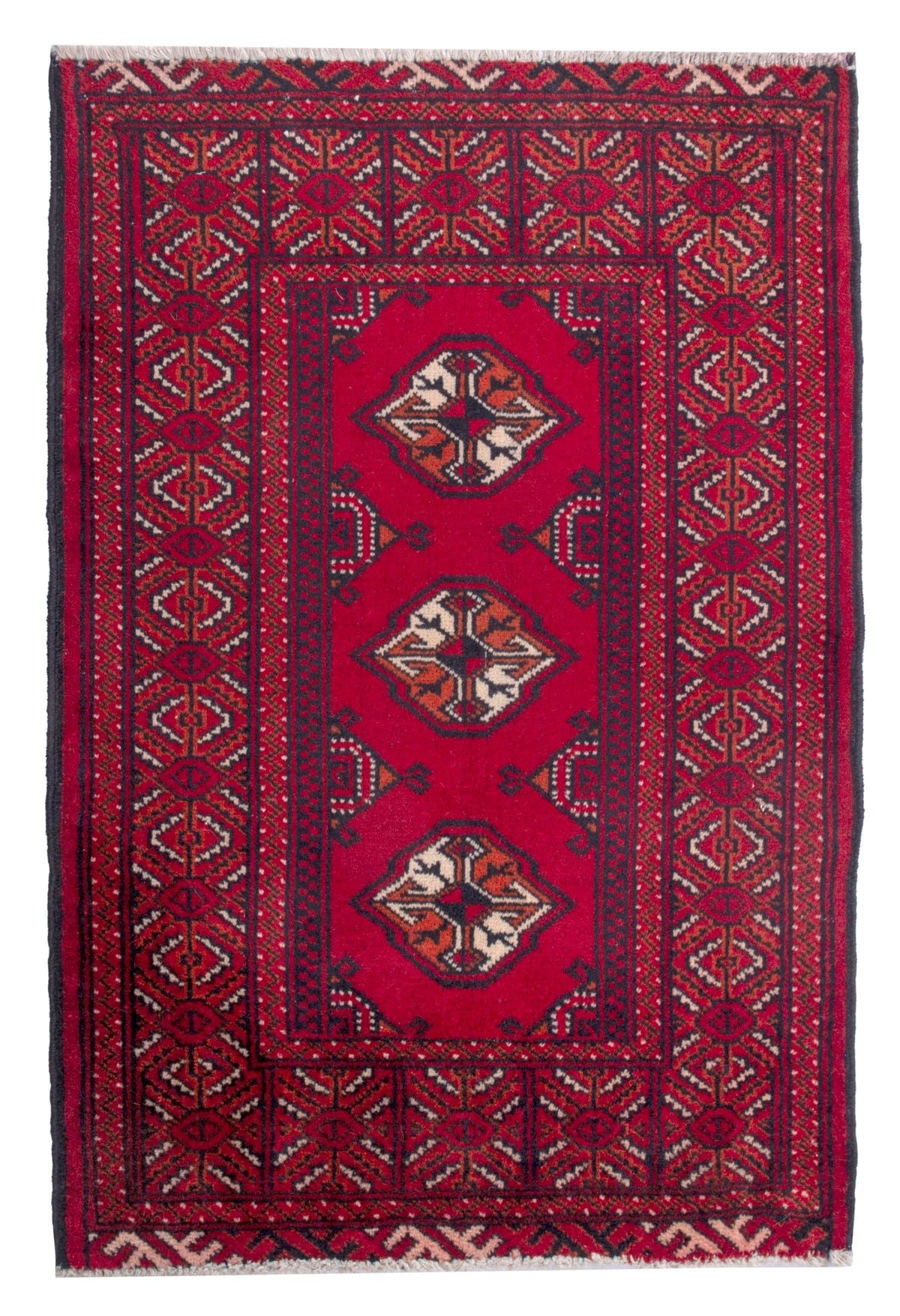 4811, Persian Torkaman Mini Rug