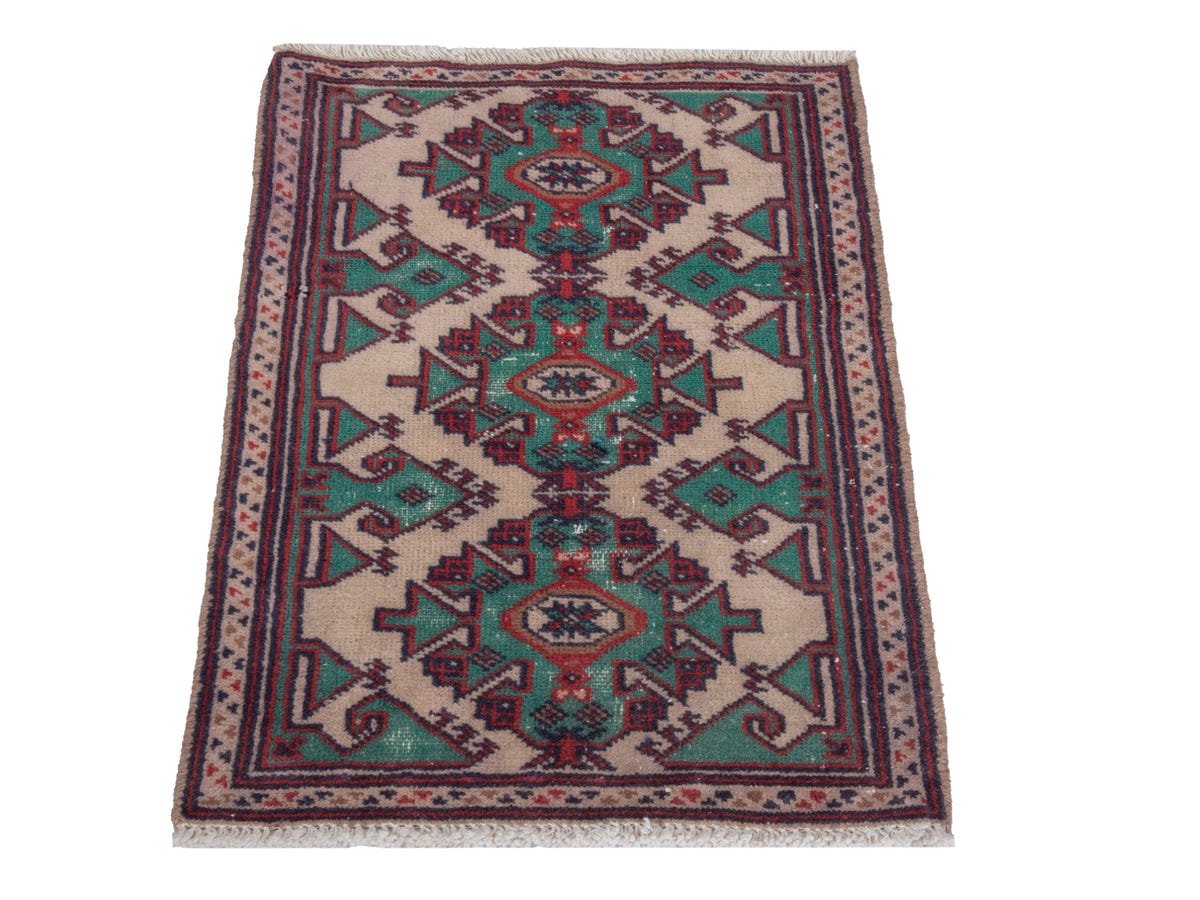 4821, Persian Torkaman Mini Rug