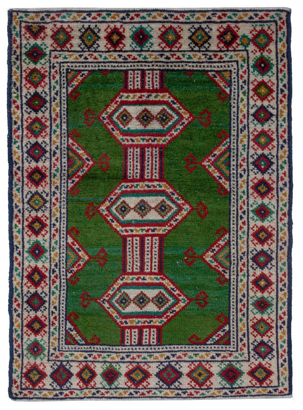 4840, Persian Torkaman Mini Rug