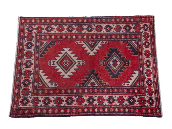 4871, Persian Torkaman Mini Rug