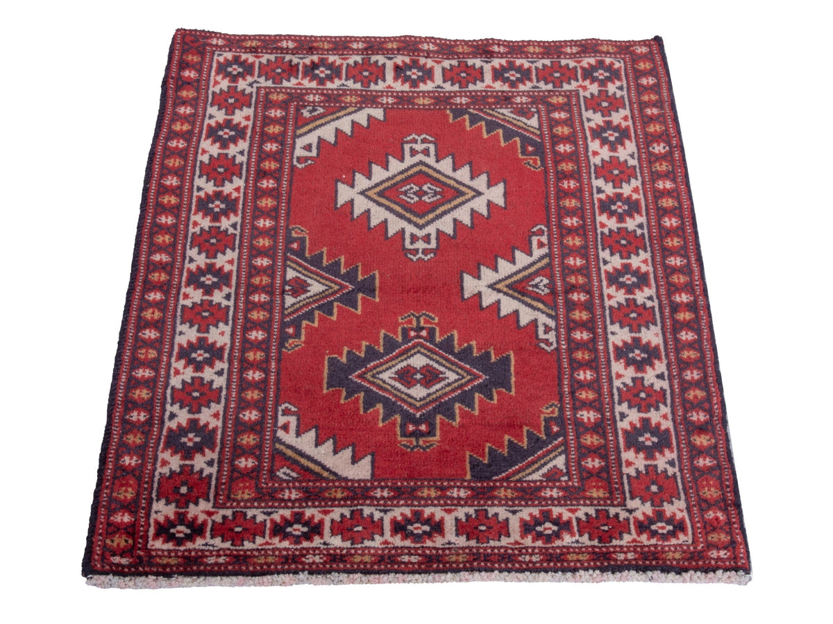 4871, Persian Torkaman Mini Rug