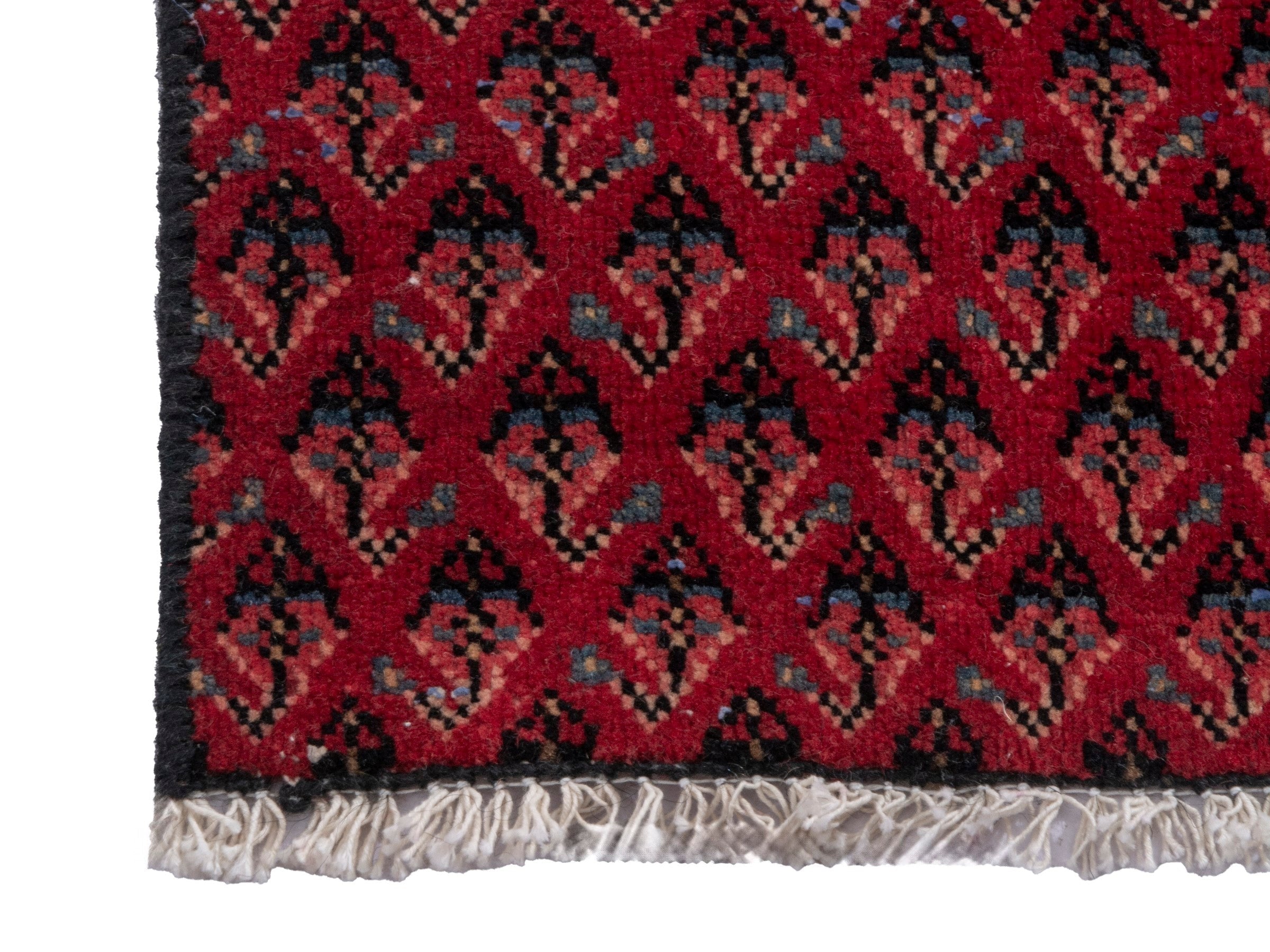 Persian Arak accent rug in burgundy and deep red, view 4 of 7