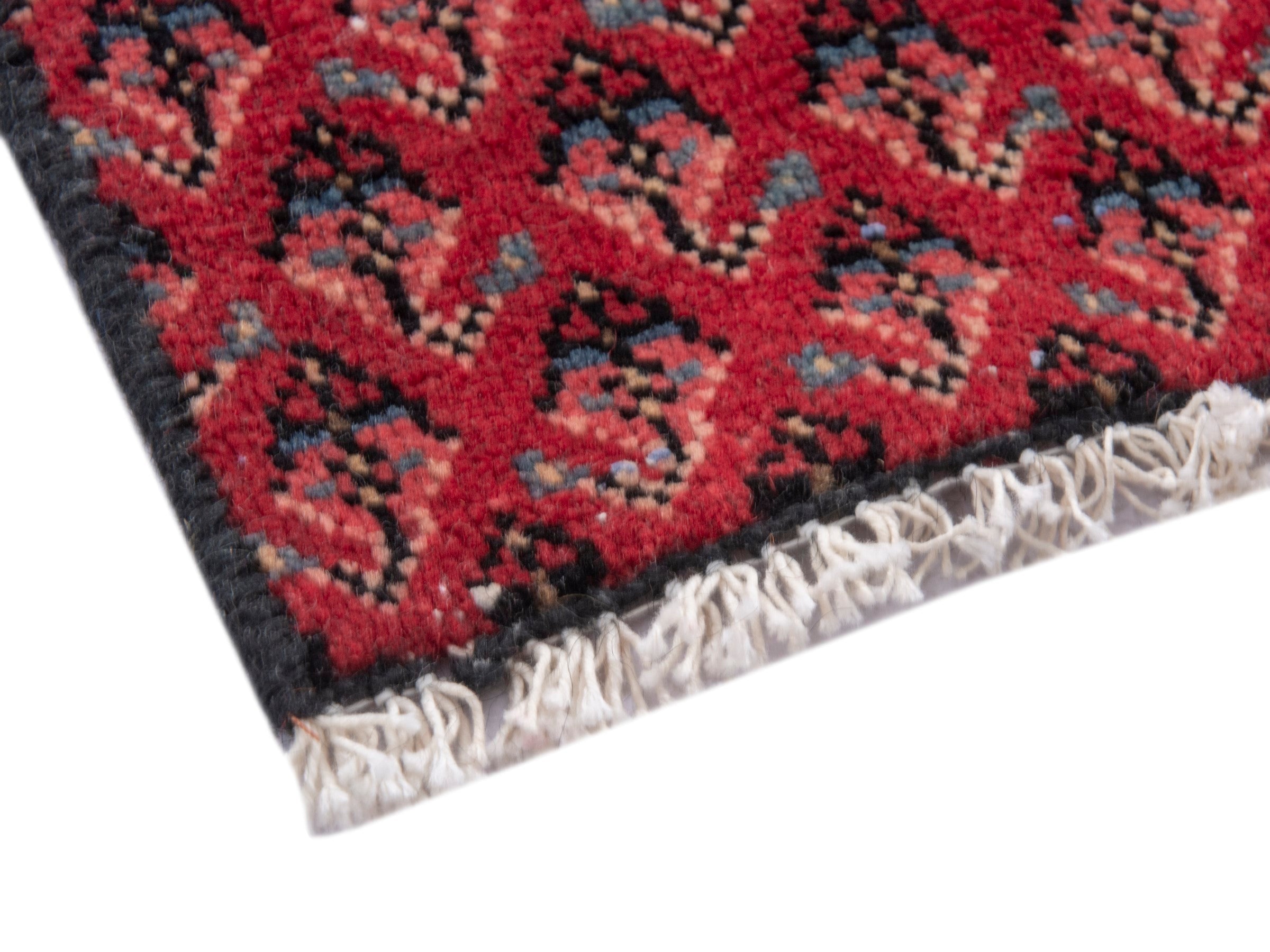 Persian Arak accent rug in burgundy and deep red, view 5 of 7
