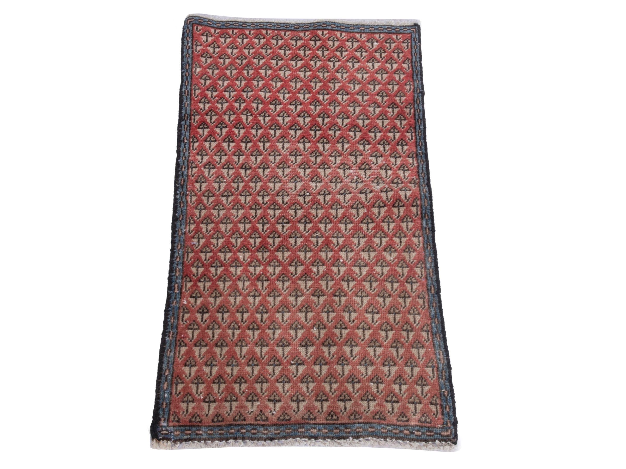 Persian Arak accent rug in rust and cream, view 2 of 7