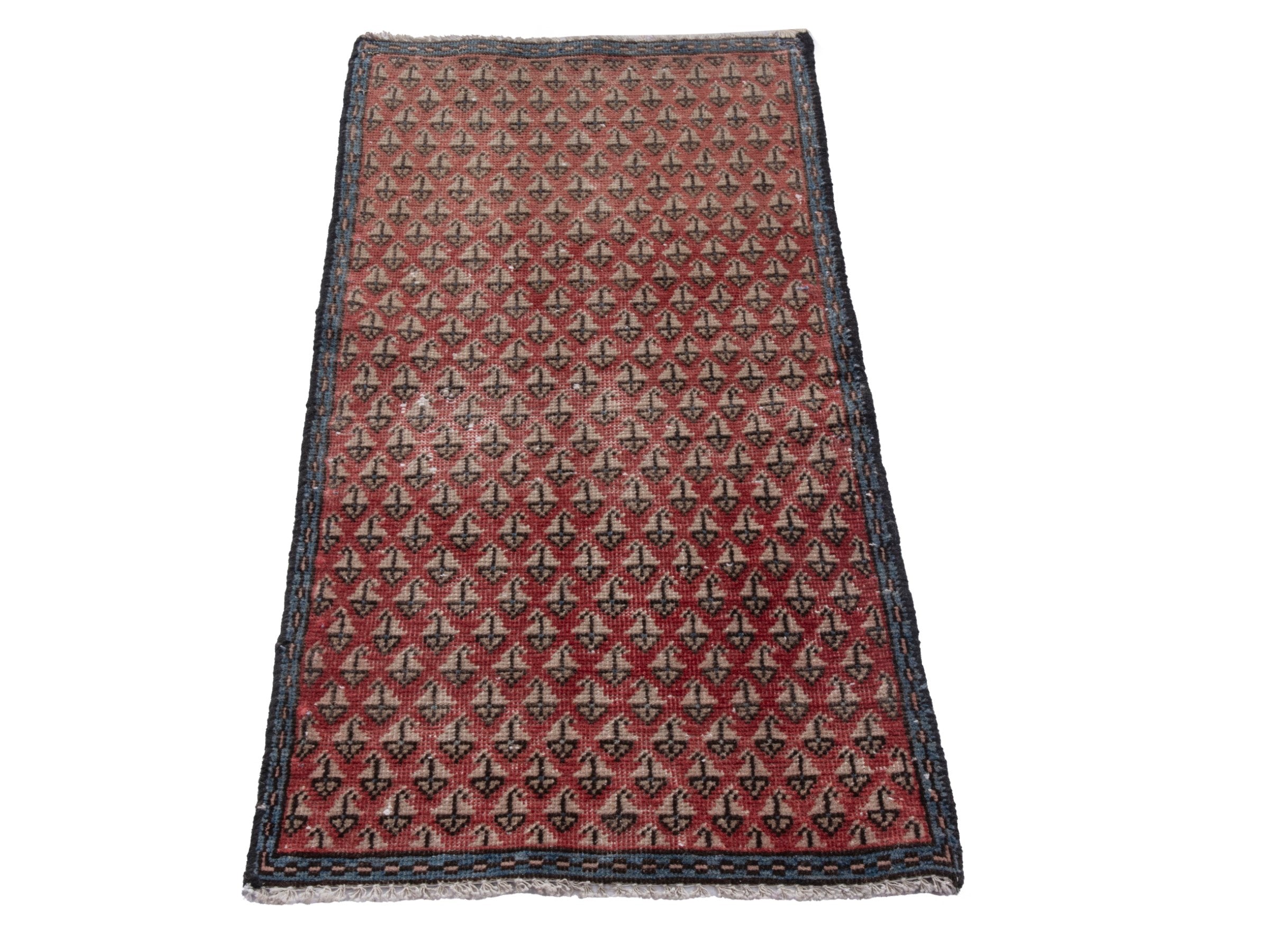 Persian Arak accent rug in rust and cream, view 3 of 7