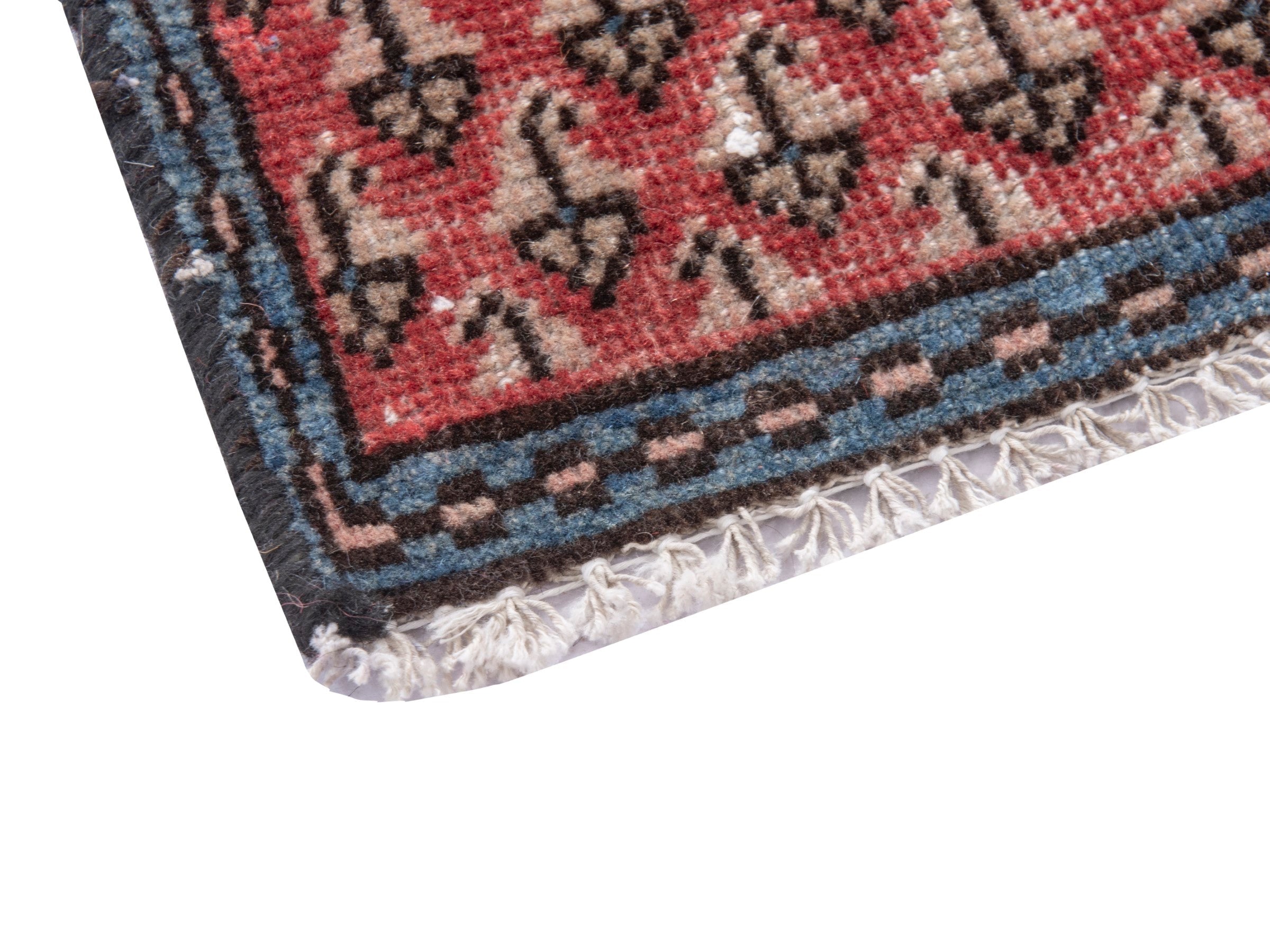 Persian Arak accent rug in rust and cream, view 5 of 7